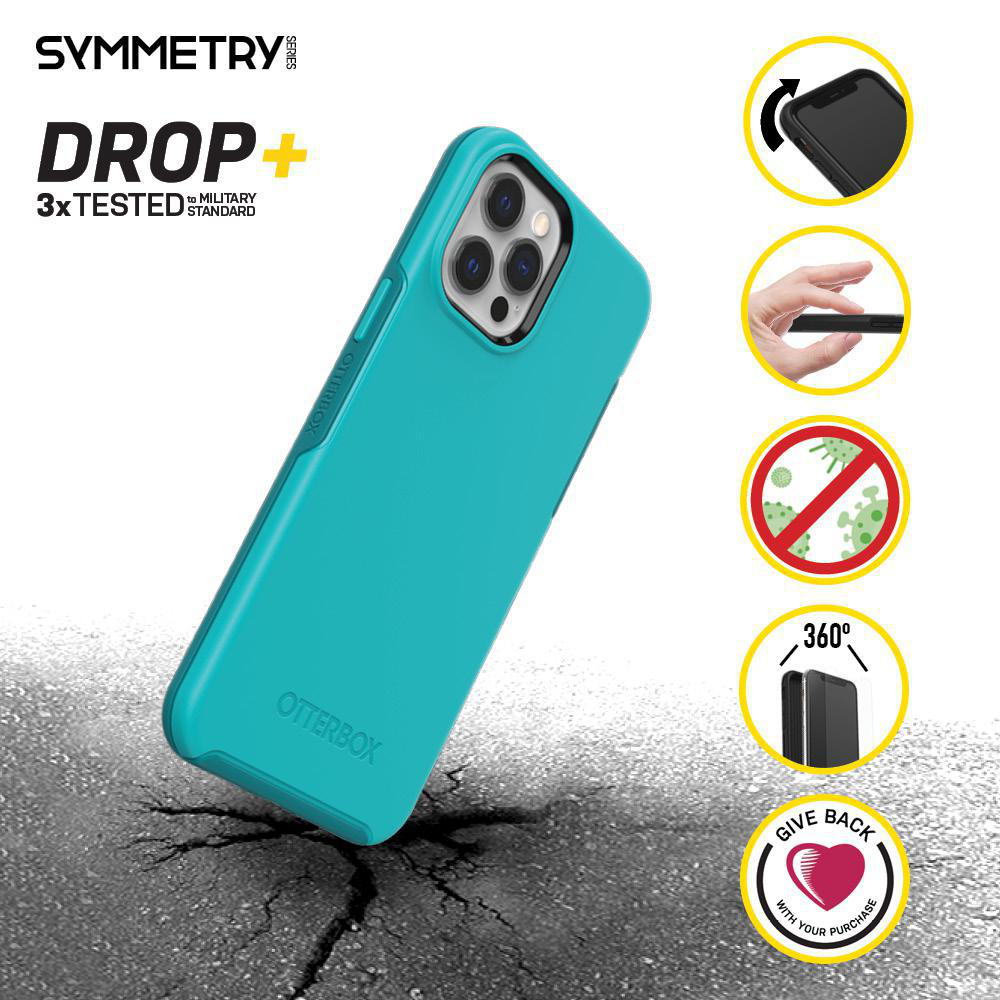 OTTERBOX Symmetry , Backcover, Apple, iPhone 12 Pro Max, Blau