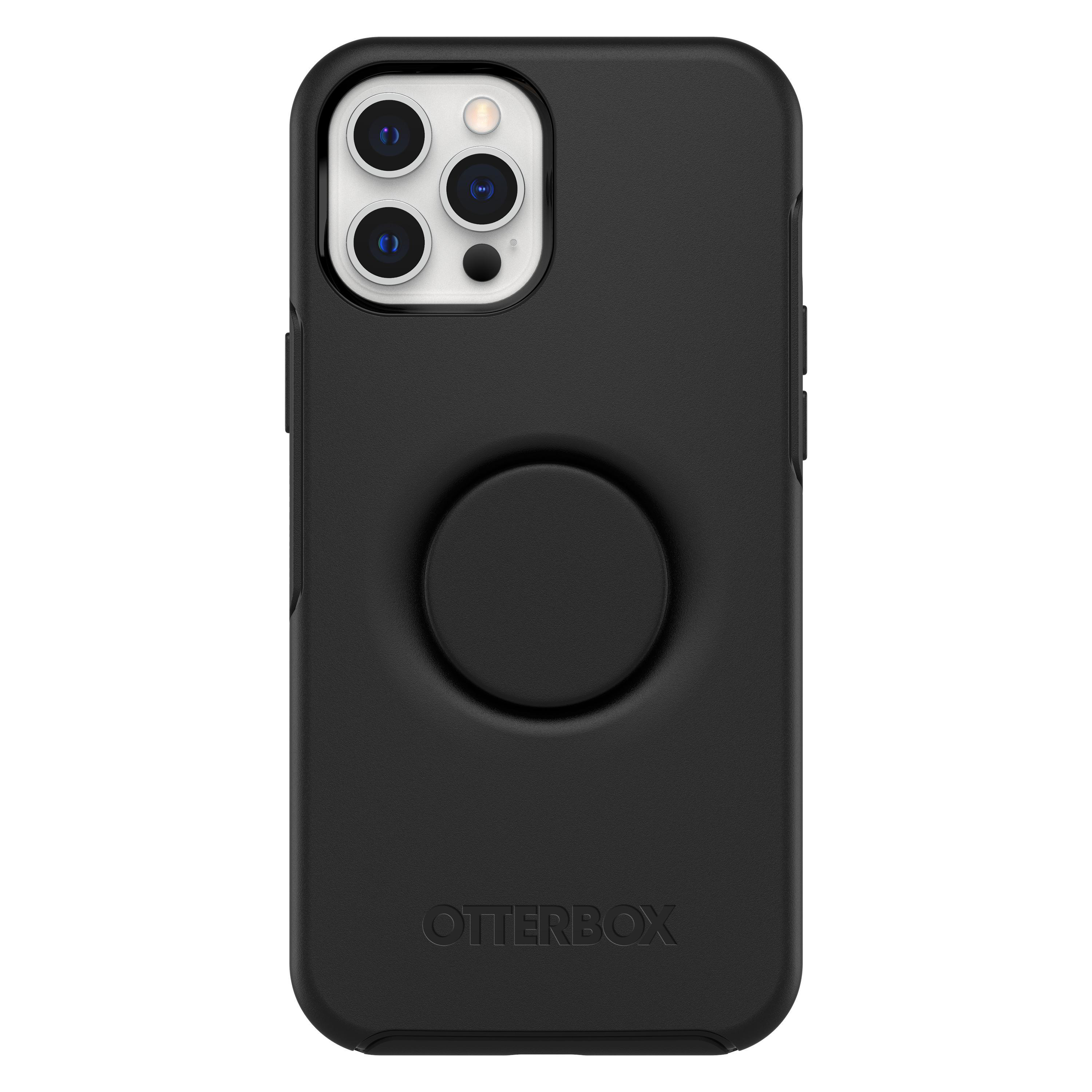 OTTERBOX Otter + Pop Symmetry Series , Backcover, Apple, iPhone 12 Pro Max, Schwarz