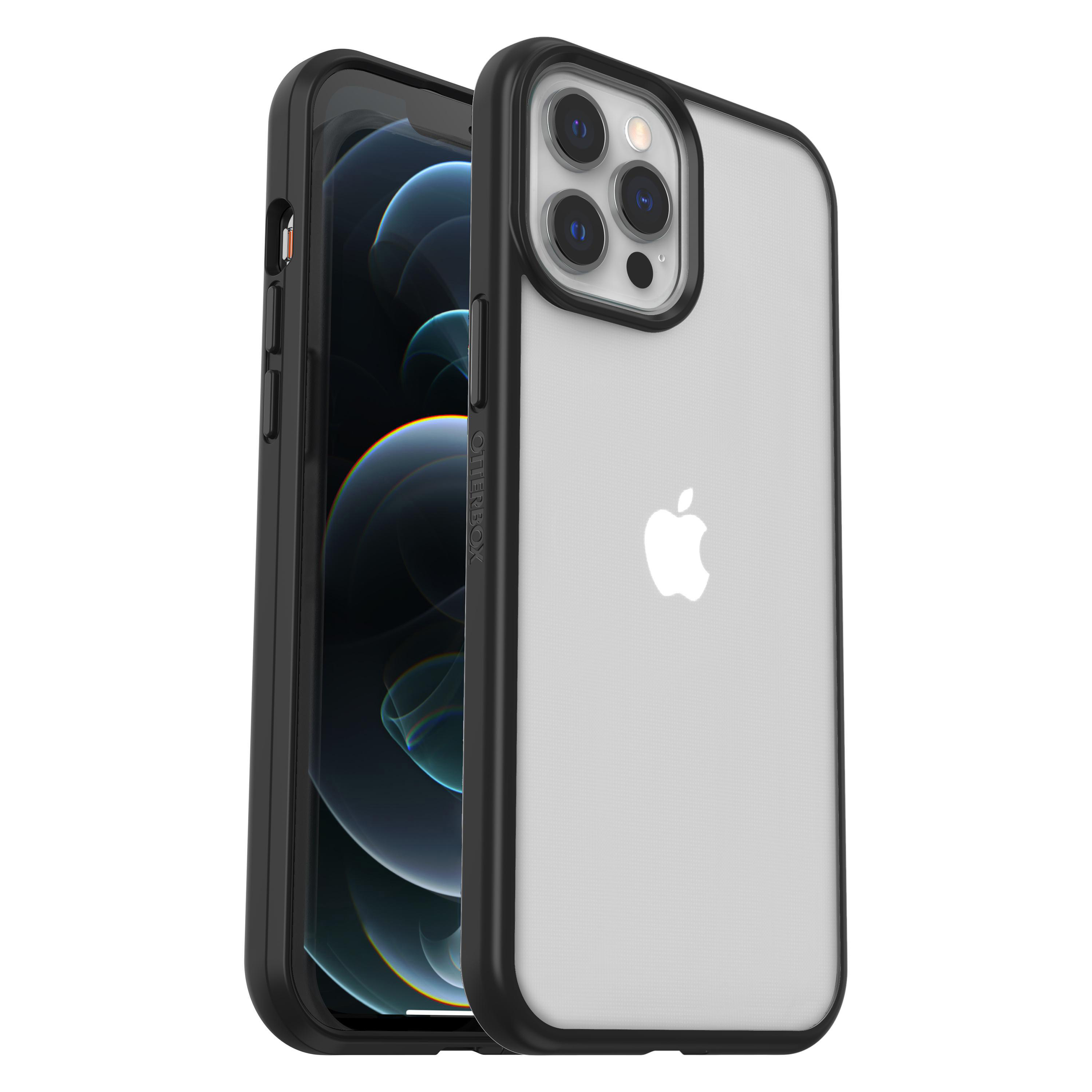Transparent/Schwarz OTTERBOX 12 iPhone Max, Backcover, Apple, React Pro ,