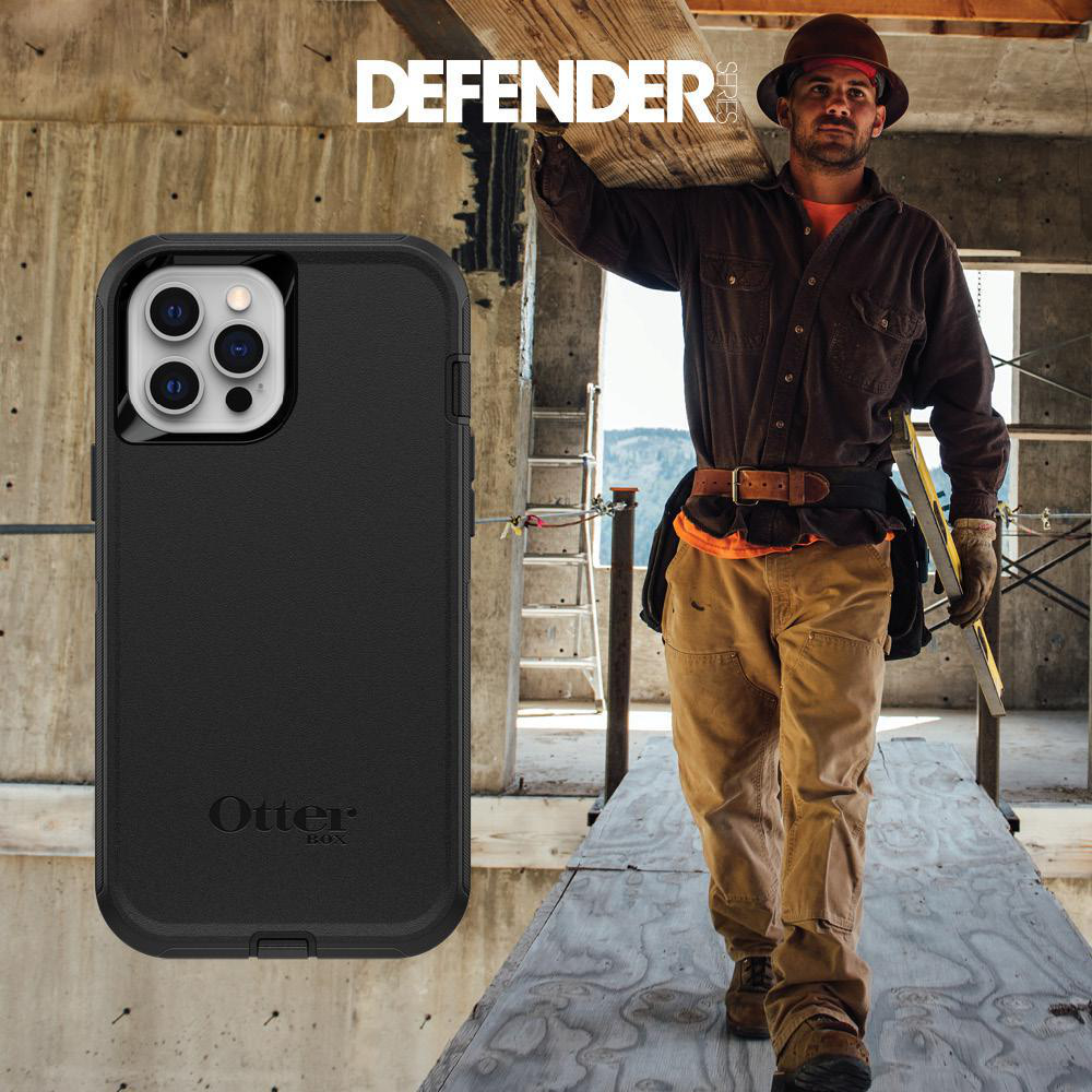 , iPhone 12 Apple, Max, Pro Defender Schwarz OTTERBOX Backcover,