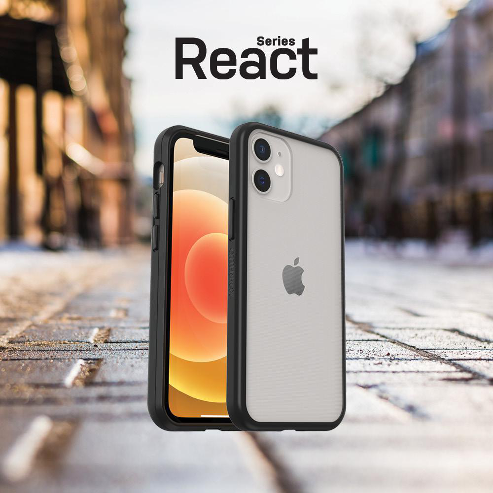OTTERBOX React , Backcover, Apple, iPhone 12 Mini, Transparent/Schwarz