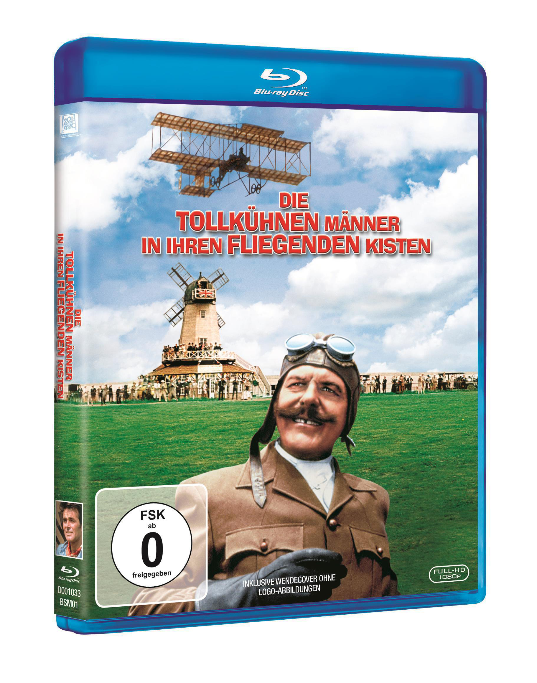 Blu-ray-Disc-Hülle. Ein Mann in Pilotenuniform schaut den Betrachter an.