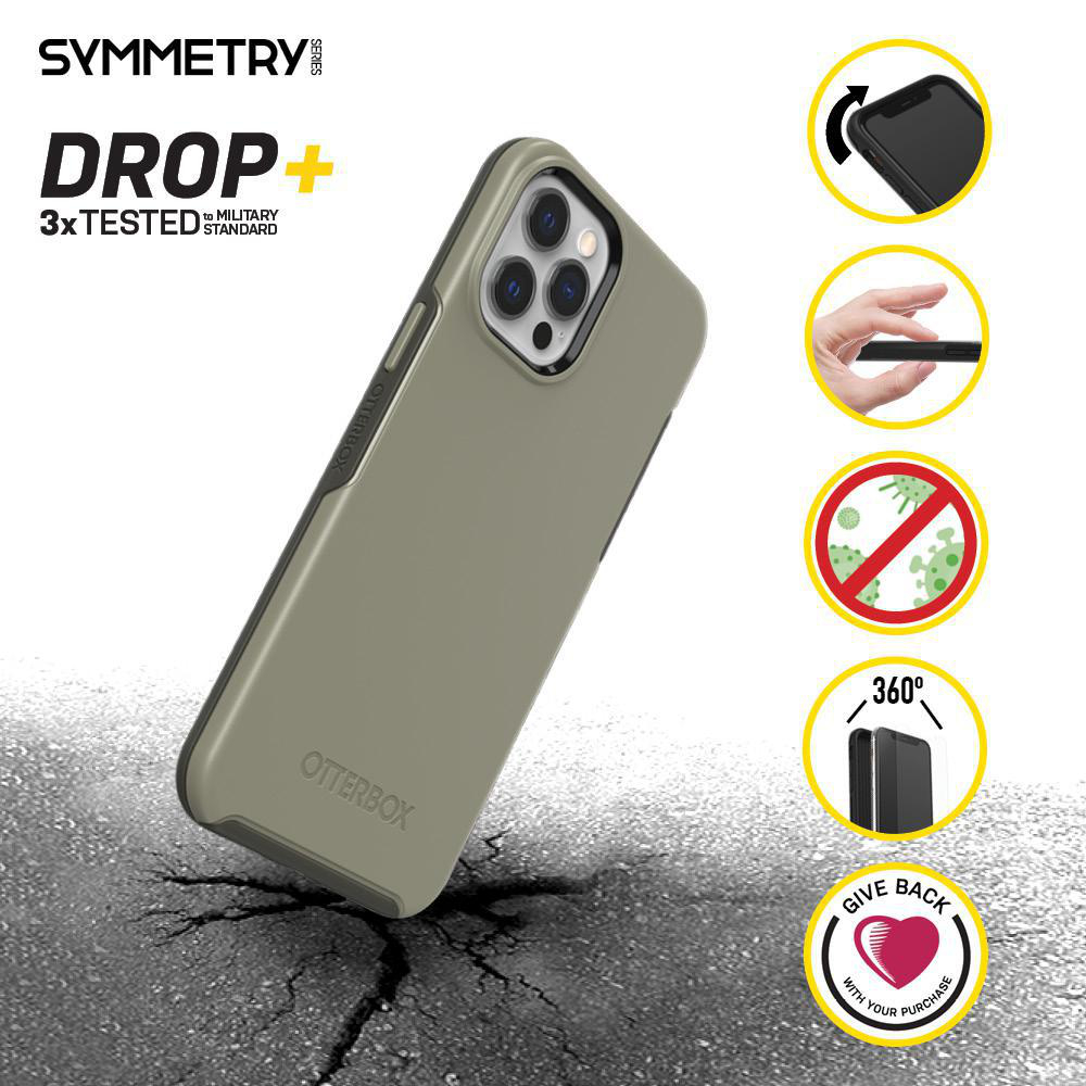 OTTERBOX Symmetry , Backcover, Apple, iPhone 12 Pro Max, Grau