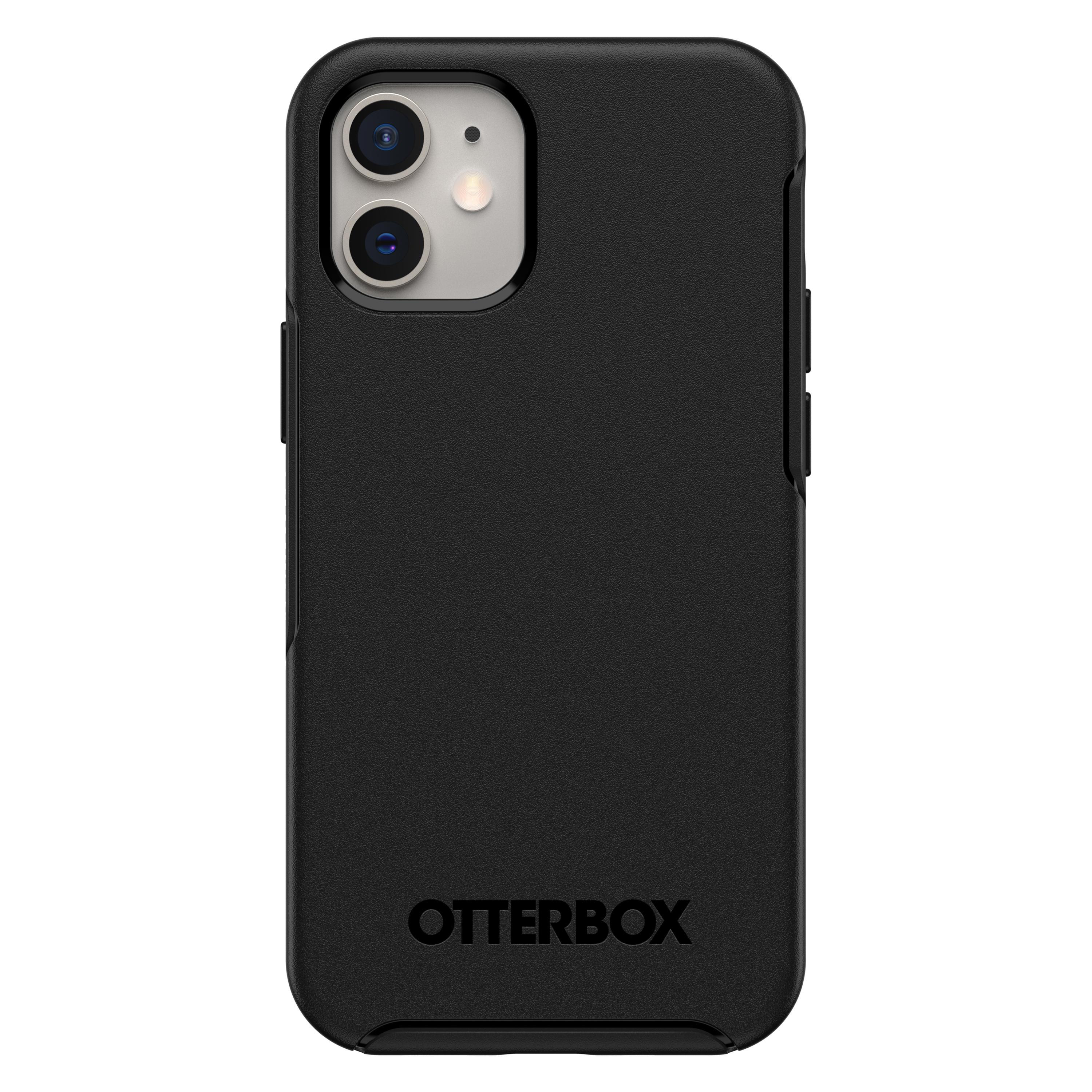 OTTERBOX Symmetry Plus, Backcover, Apple, iPhone 12 Mini, Schwarz