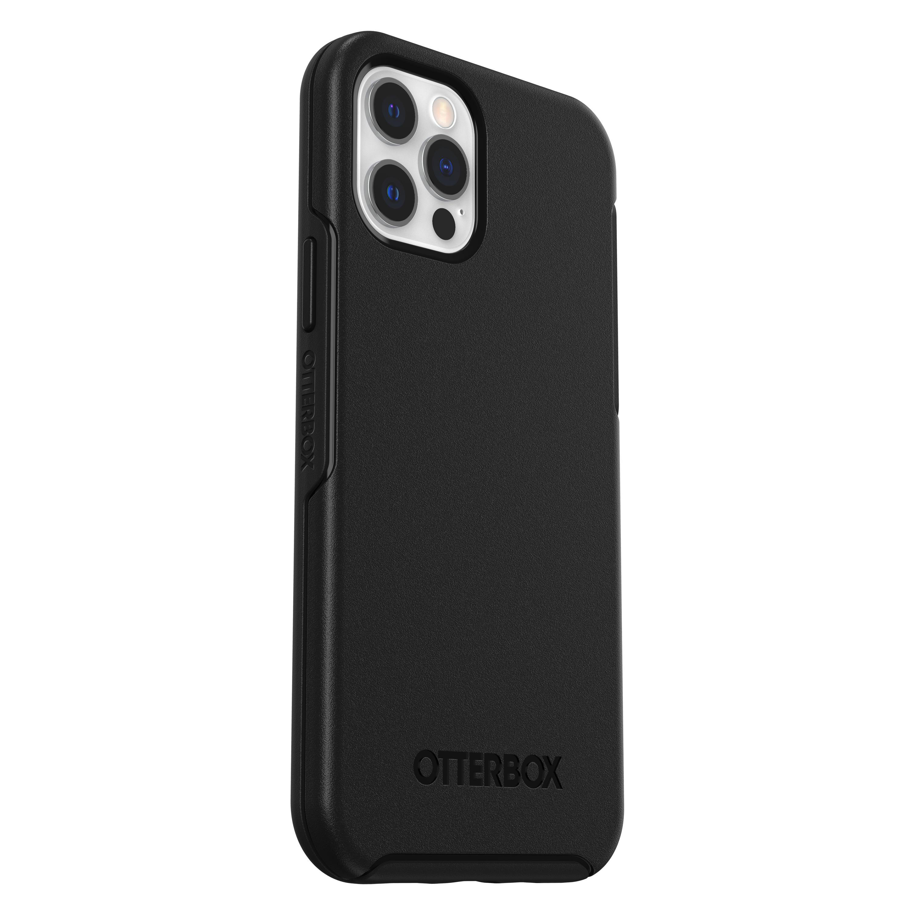 Schwarze Otterbox-Handyhülle, mit Otterbox-Logo an der Seite.