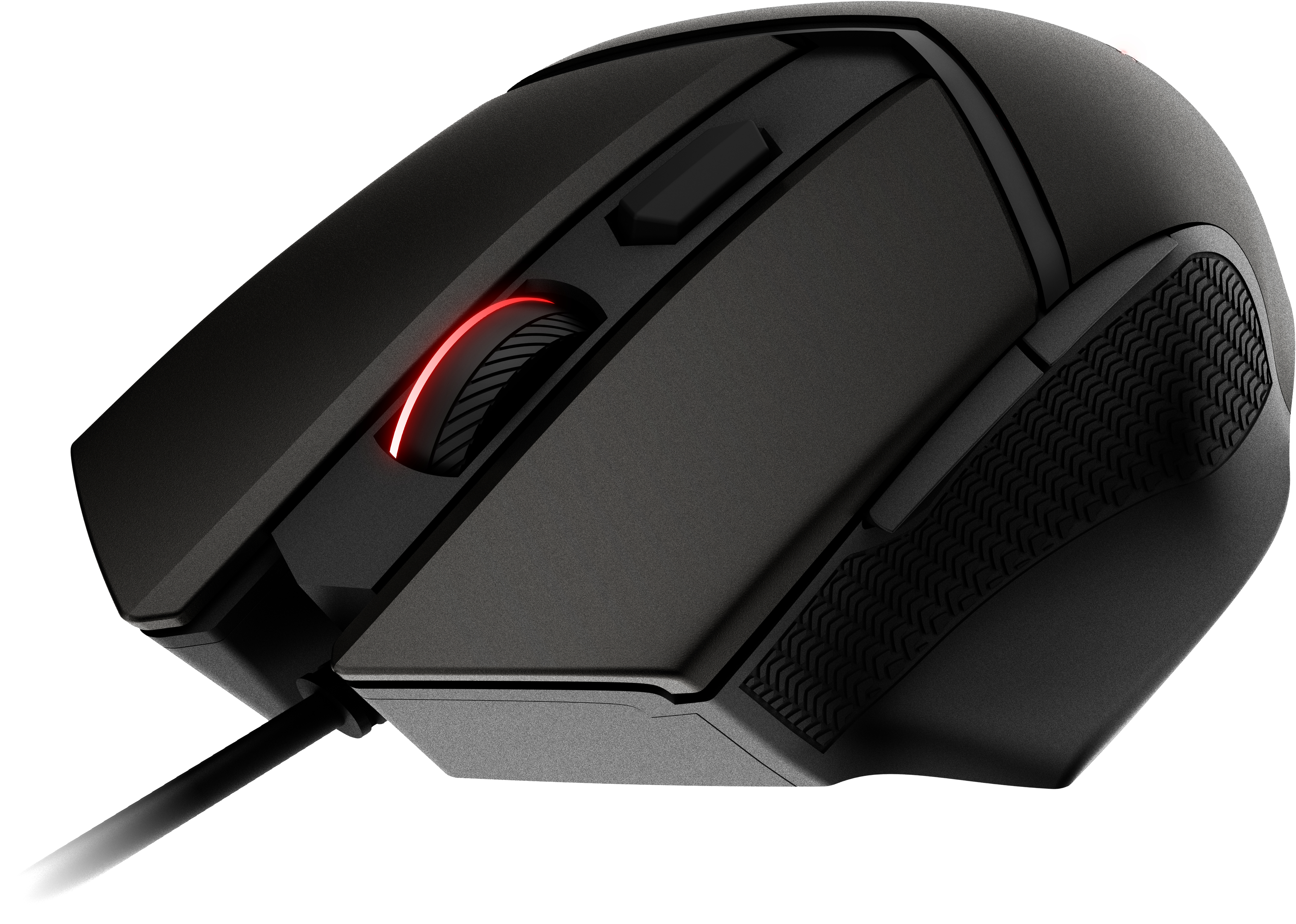 Sensor, Streifen, MSI PAW-3309 RGB Elite Maus Gaming schwarz, Red GM20 6 Tasten, 400 DPI, - (kabelgebunden, 6400 Clutch Logo)