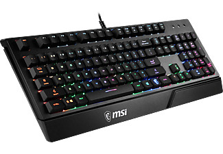 MSI Vigor GK20 DE Gaming Tastatur (kabelgebunden, Membrane Switch, QWERTZ Layout, schwarz)