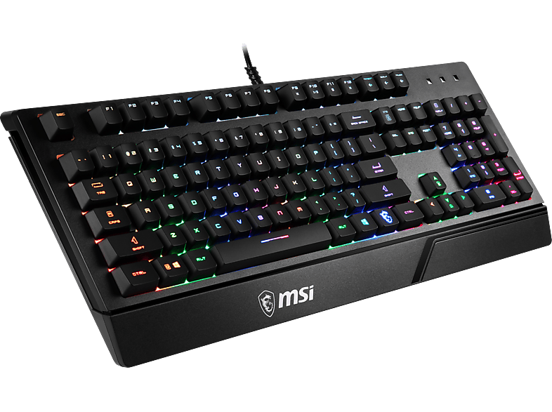 MSI Vigor GK20 QWERTZ schwarz) (kabelgebunden, Tastatur DE Gaming Layout, Membrane Switch