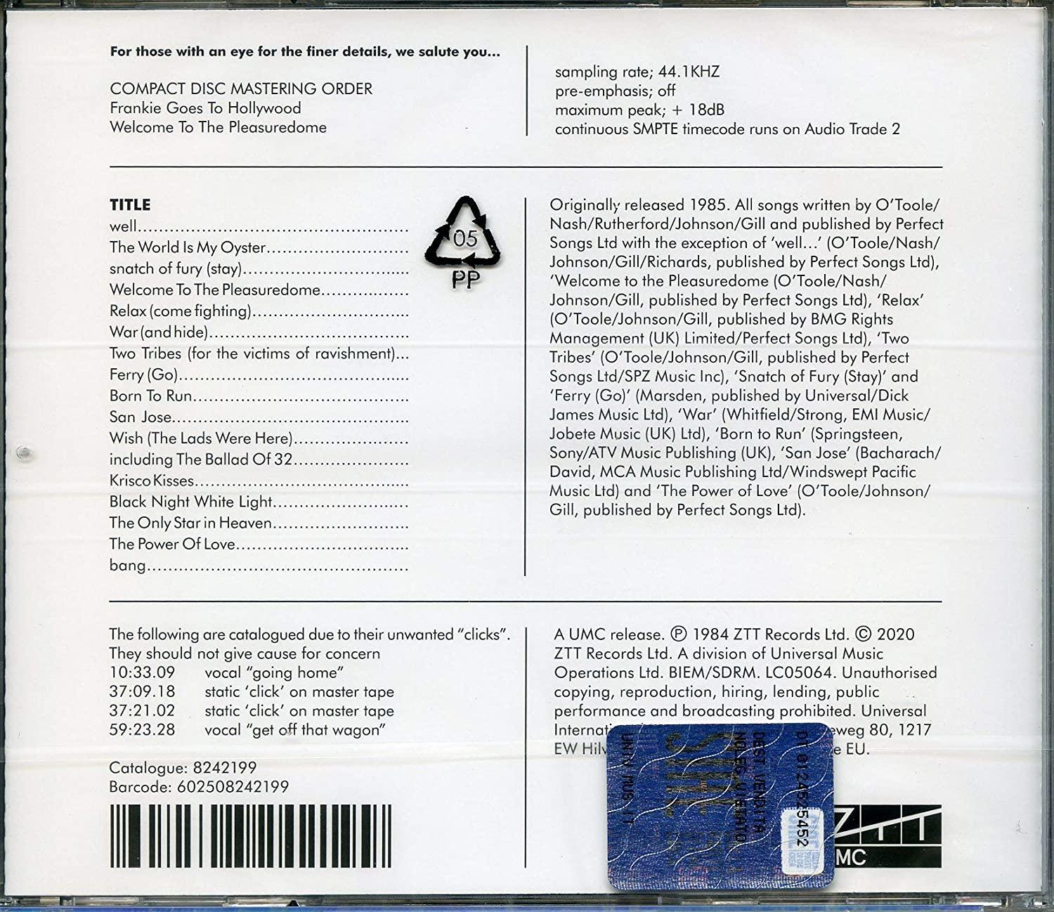 Frankie Goes To Hollywood - Welcome To The Pleasuredome  - (CD)