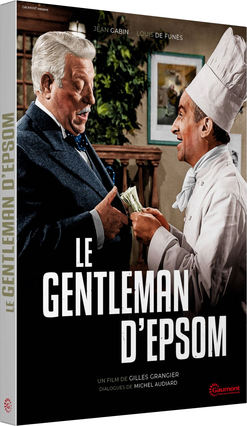 Affiche : Deux hommes, un en toque, échange d'argent. Titre : Le Gentleman D'Epsom.