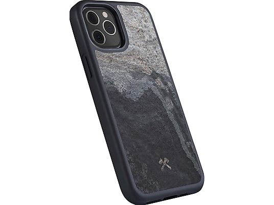 WOODCESSORIES Stone Edition EcoBump - Coque (Convient pour le modèle: Apple iPhone 12/12 Pro)