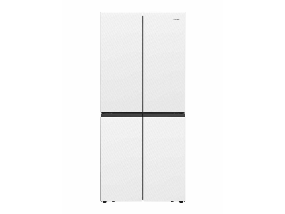 Frigorífico americano - Hisense RQ563N4GW1, 450 l, Total No Frost, Puerta de cristal, 181 cm, Blanco