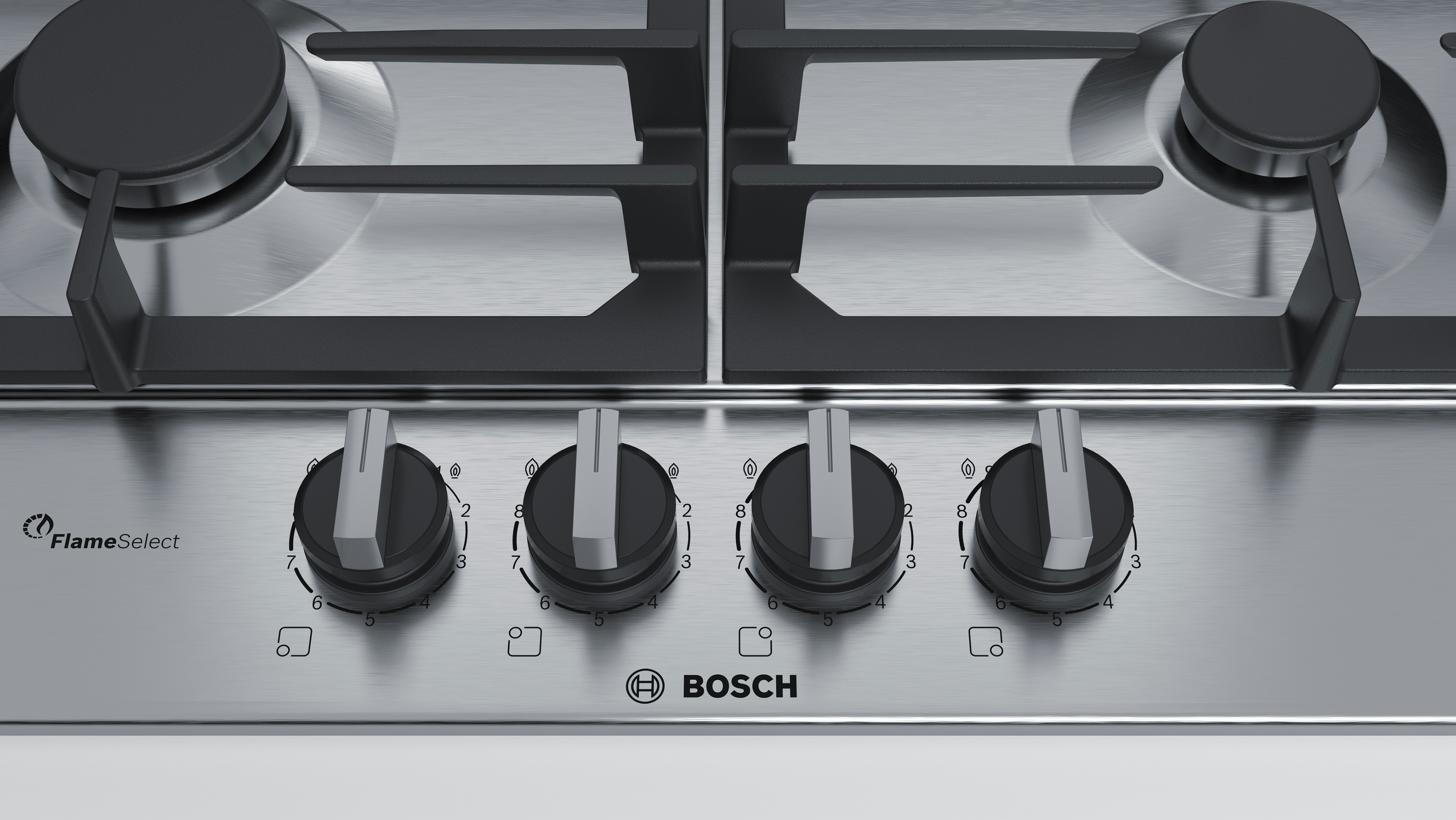 BOSCH PCH6A5C90D Edelstahl (582 mm breit, 4 Kochzonen)