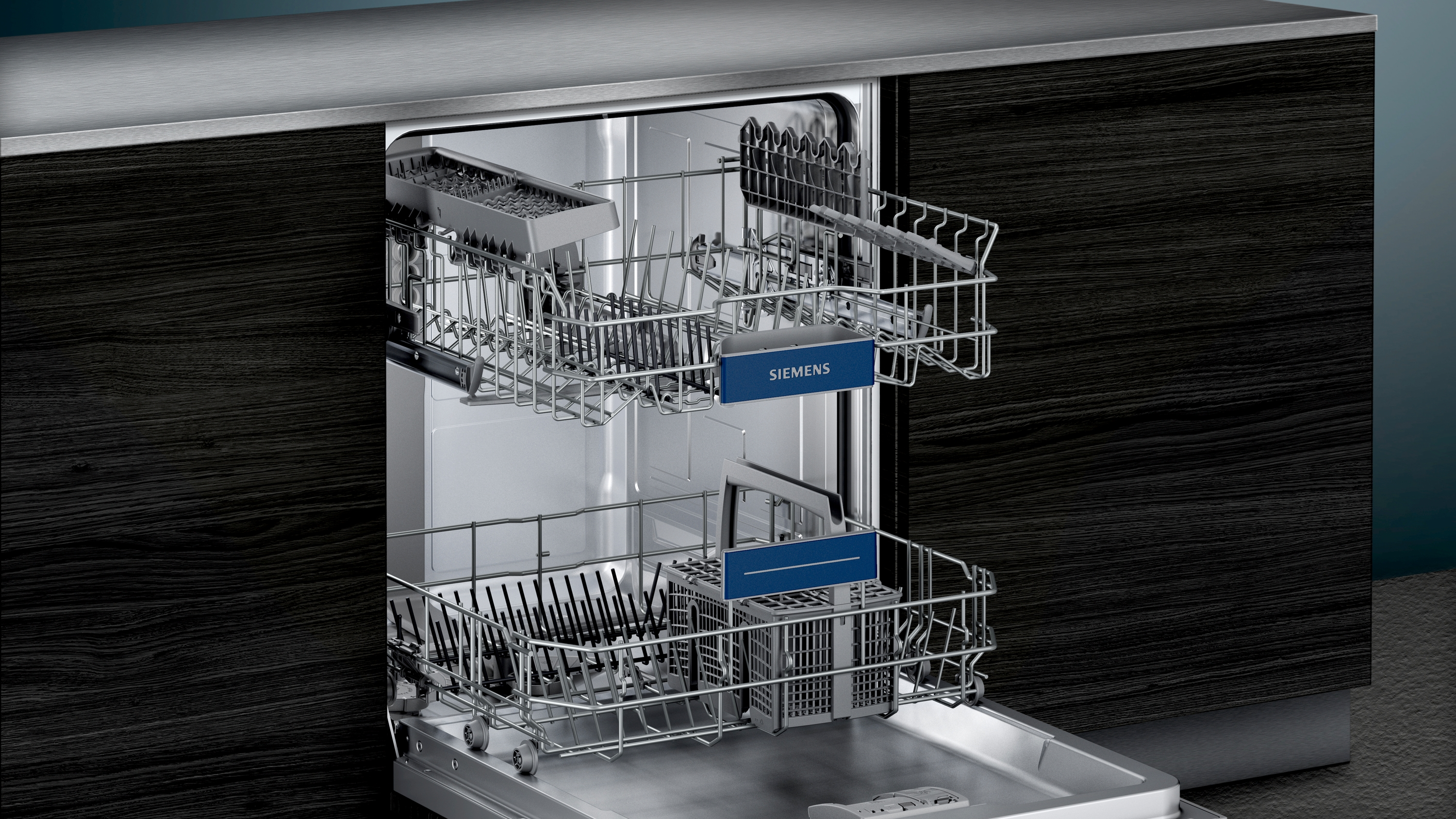 SIEMENS SN558S00IE IQ500 Geschirrspüler (teilintegrierbar, 598 mm breit, 44 dB (A), D)