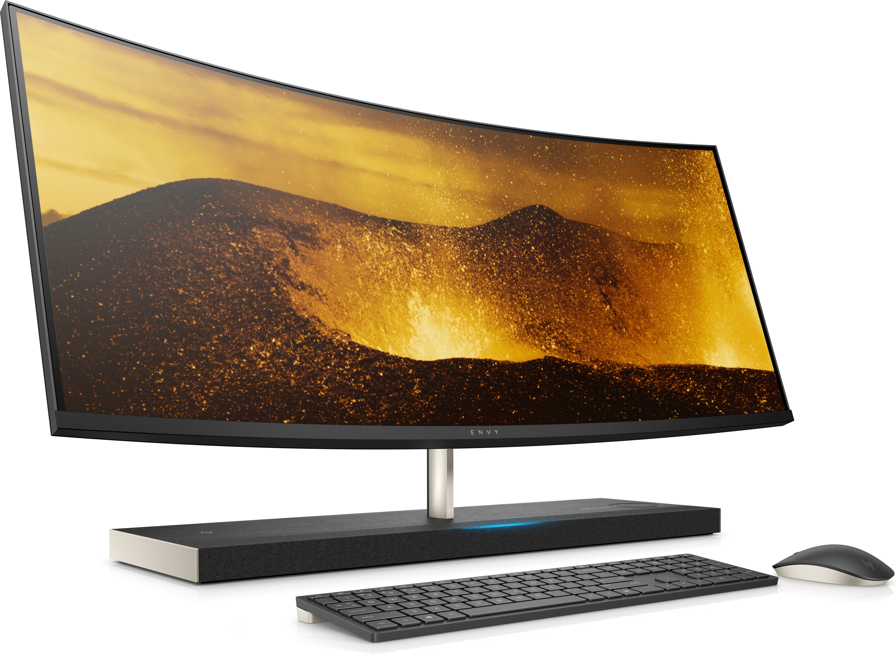 HP All in One PC Envy Curved 34-b130ng, dunkelgrau (5CQ61EA#ABD) All-in-One PC 34 Zoll, Intel® Core™ i7-8700T Prozessor
(12M Cache, bis zu 4.00 GHz), 16 GB RAM, 2000 GB HDD + 256 GB SSD, Grau