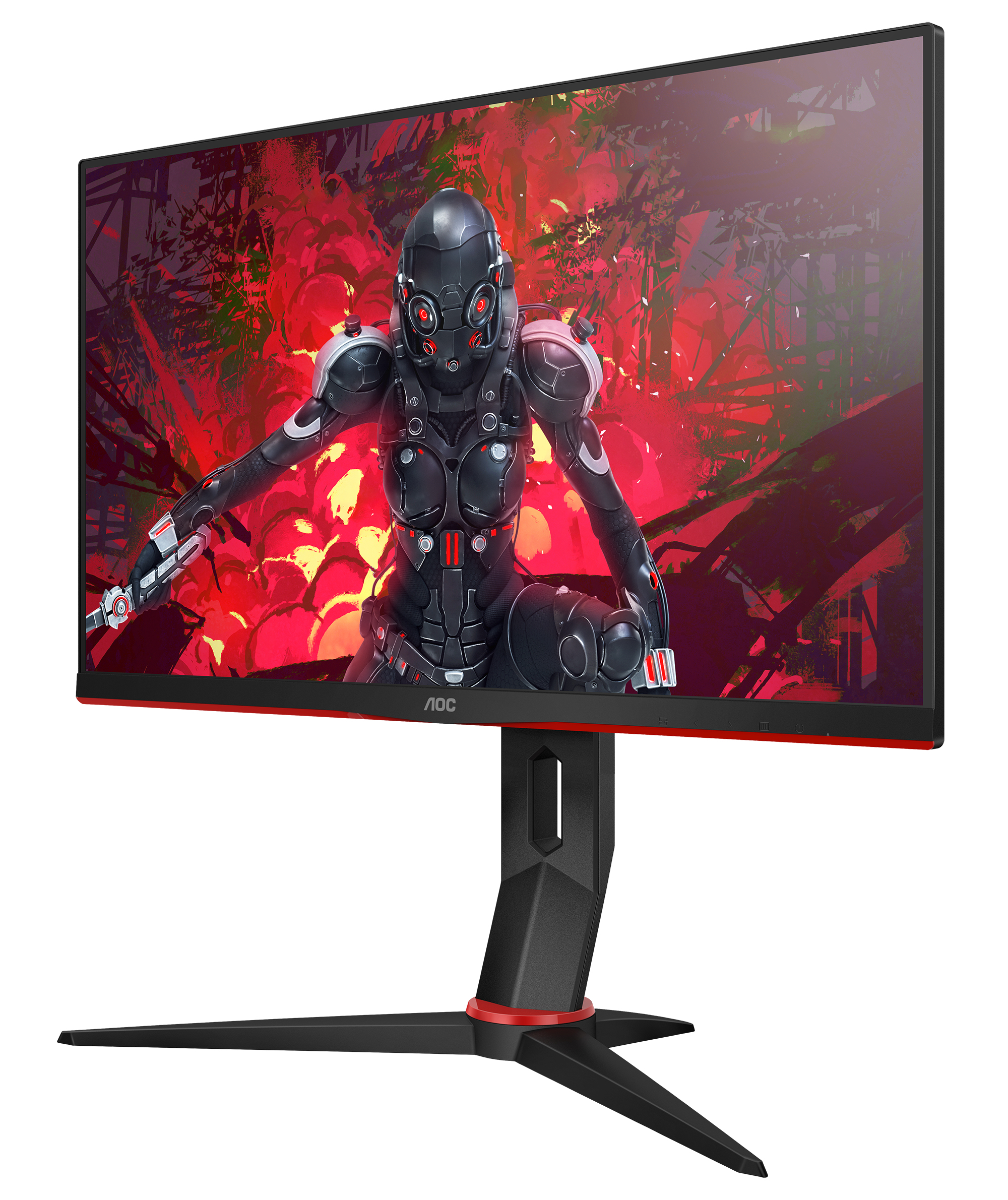AOC Gaming Monitor 24G2U/BK, 23.8 Zoll, schwarz 23,8 Zoll Gaming Monitor, Full-HD, 1 ms Reaktionszeit, 250 cd/m², 144 Hz, Schwarz