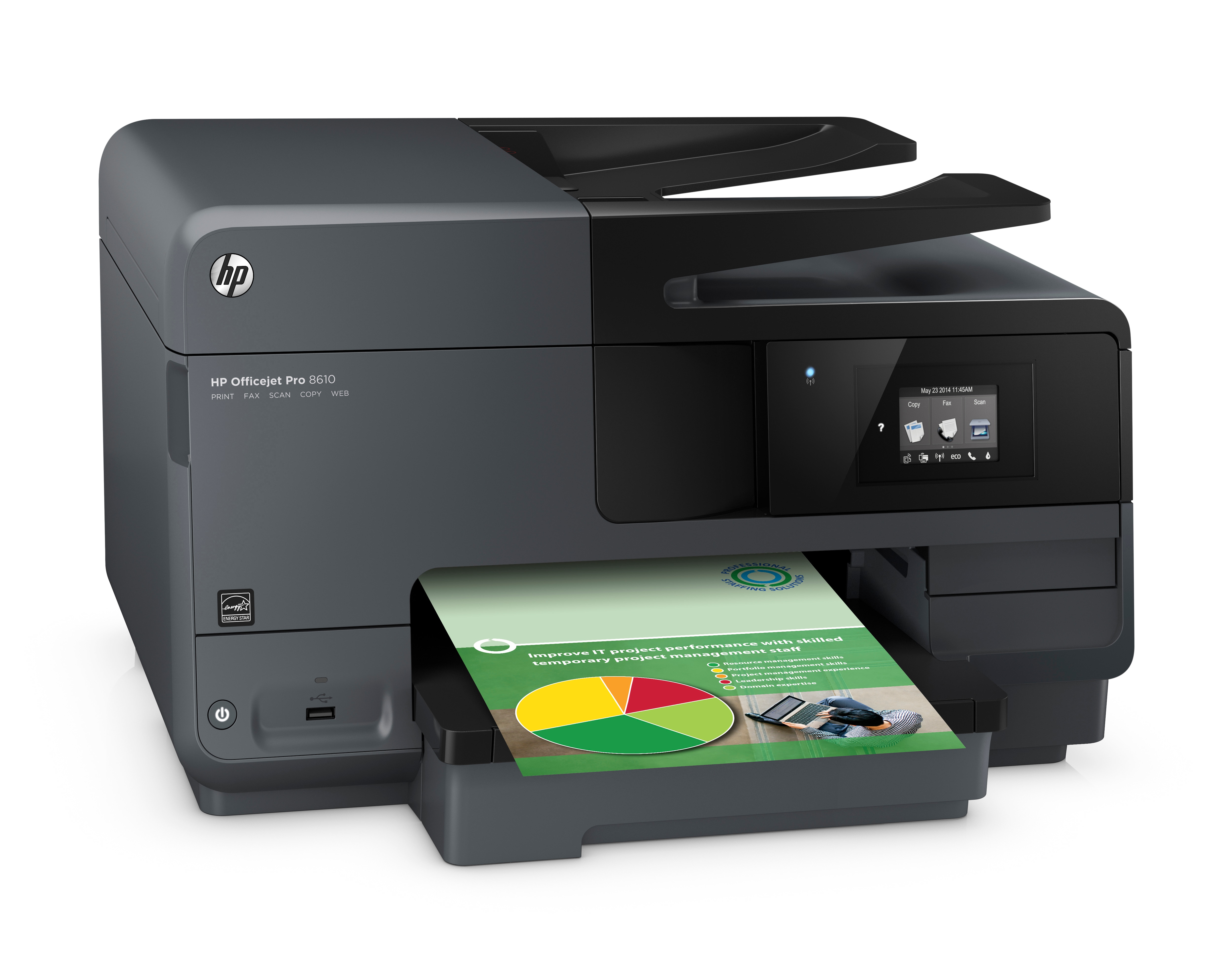 HP Multifunktionsdrucker OfficeJet Pro 8610 All-in-One (A7F64A), Multifunktionsdrucker, schwarz