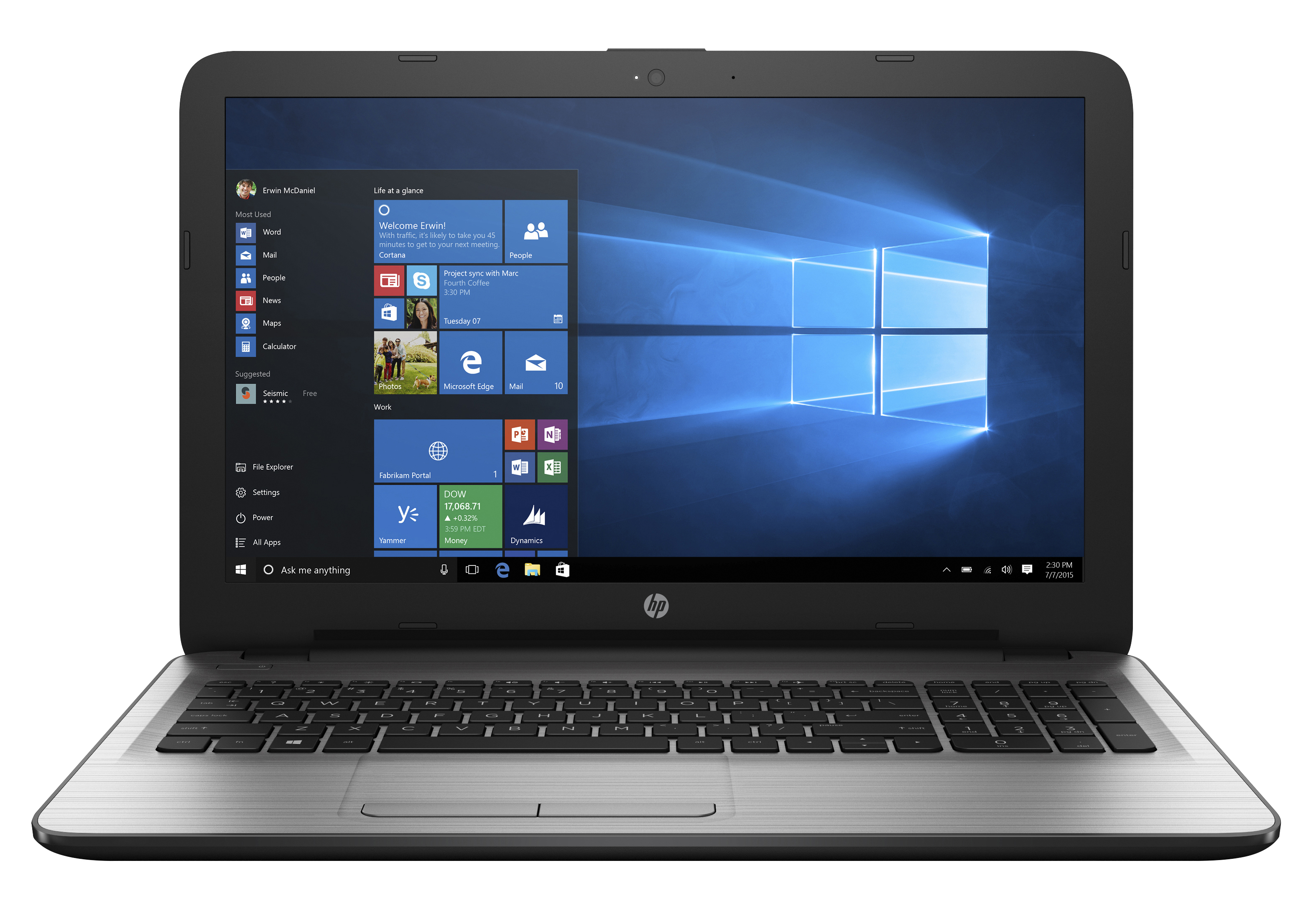 HP Notebook 250 G5 (1KA20EA#ABD) Notebook, 15,6 Zoll, Full-HD, Intel® Core™ i5-7200U Prozessor
(3M Cache, bis zu 3.10 GHz), 8 GB, 256 GB SSD