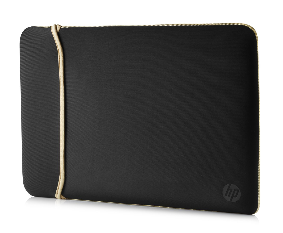 HP Reversible Neoprene Notebooktasche Sleeves für Universal Neopren, Schwarz/Gold