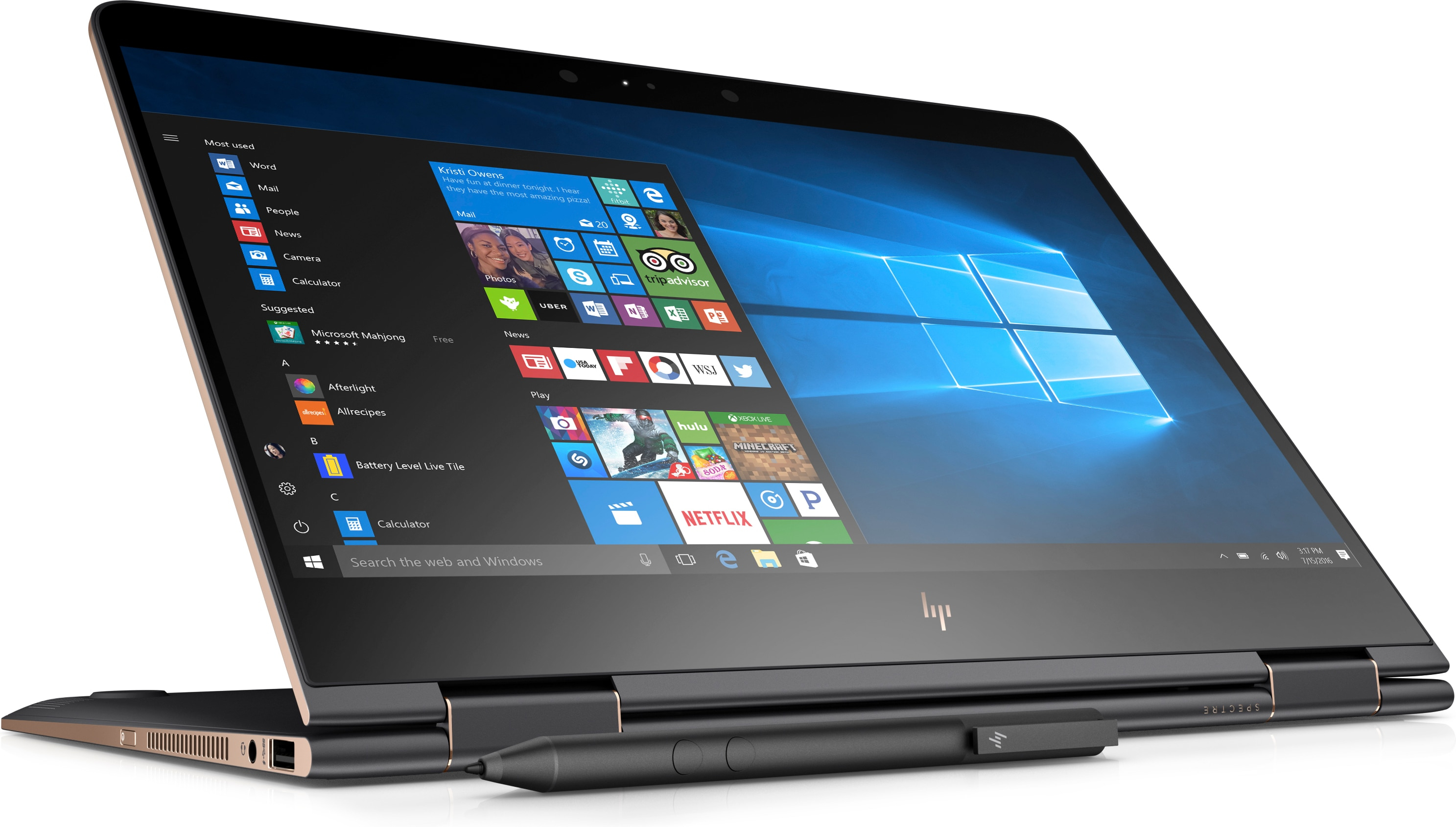 HP Spectre x360 13-ae034ng - 13,3 Zoll - Intel® Core™ i7 i7-8550U - 16 GB - 1 TB - Intel® UHD 620 - Windows 10 Home (64 Bit)