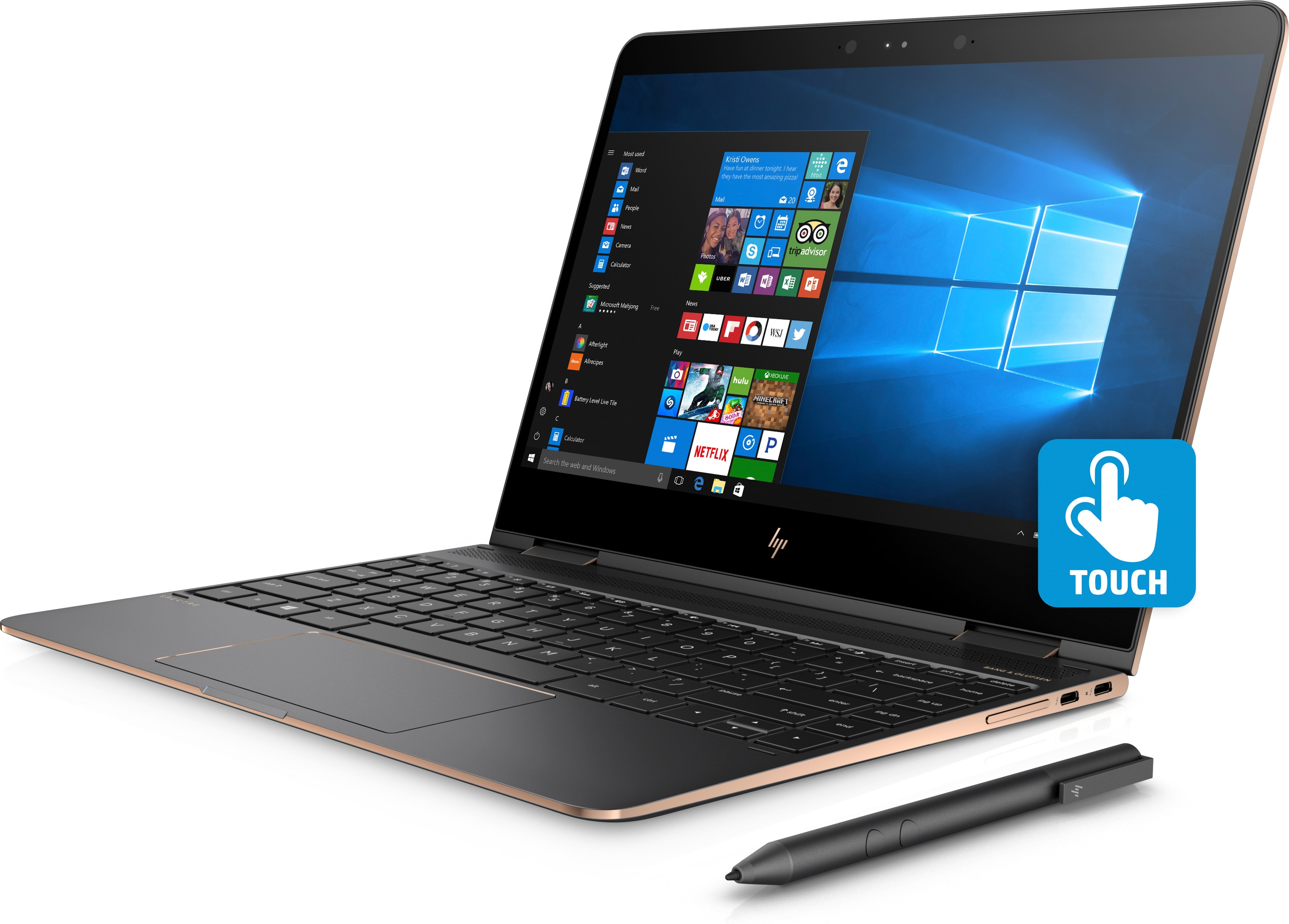 HP Spectre x360 13-ae034ng - 13,3 Zoll - Intel® Core™ i7 i7-8550U - 16 GB - 1 TB - Intel® UHD 620 - Windows 10 Home (64 Bit)