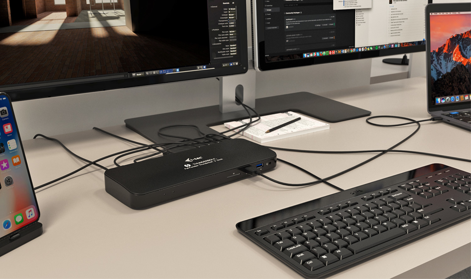 I-TEC TB3HDMIDOCKPLUS Dockingstation, Schwarz