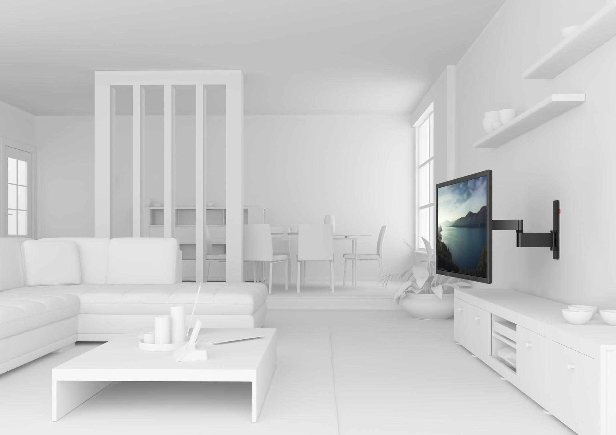 VOGEL´S WALL 3345 TV-Wandhalterung für 102-165 cm (40-65 Zoll) Fernseher, drehbar und neigbar,schwar Wandhalterung, max. 65 Zoll, Schwenkbar, Neigbar, Schwarz