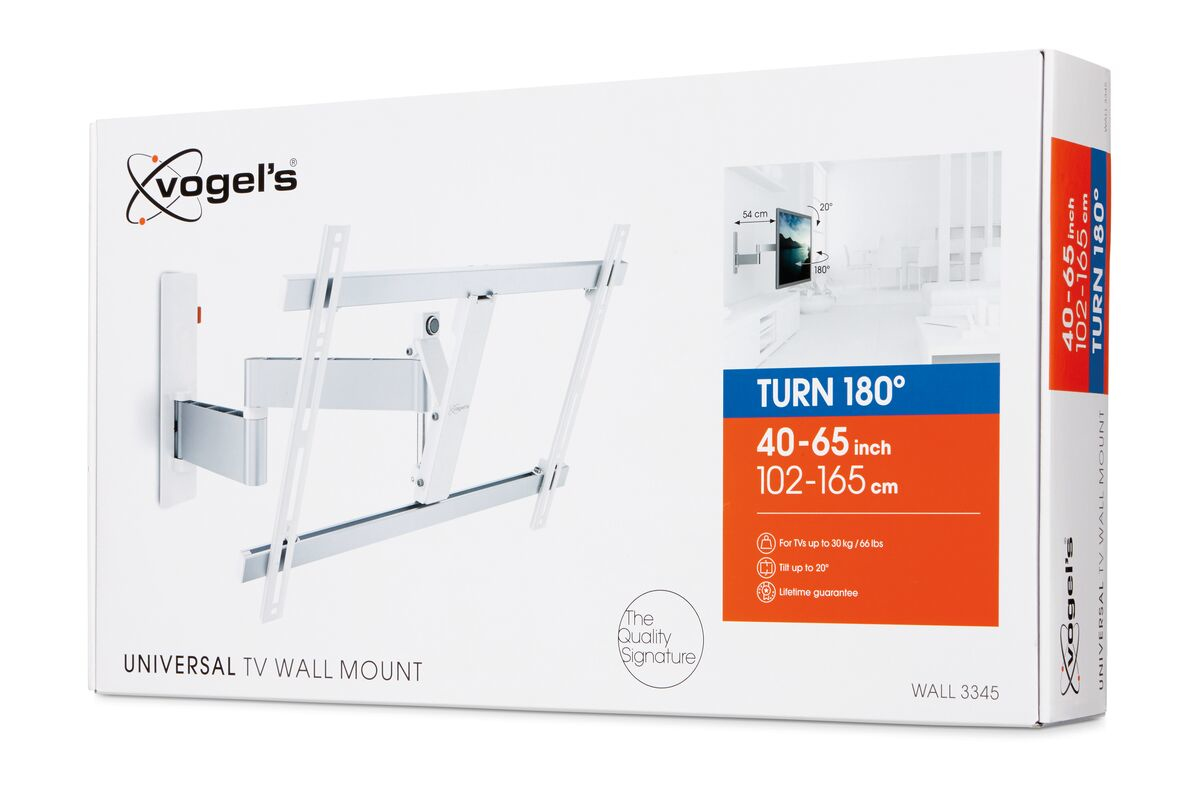 Das Bild zeigt eine Box mit einer TV-Wandhalterung.