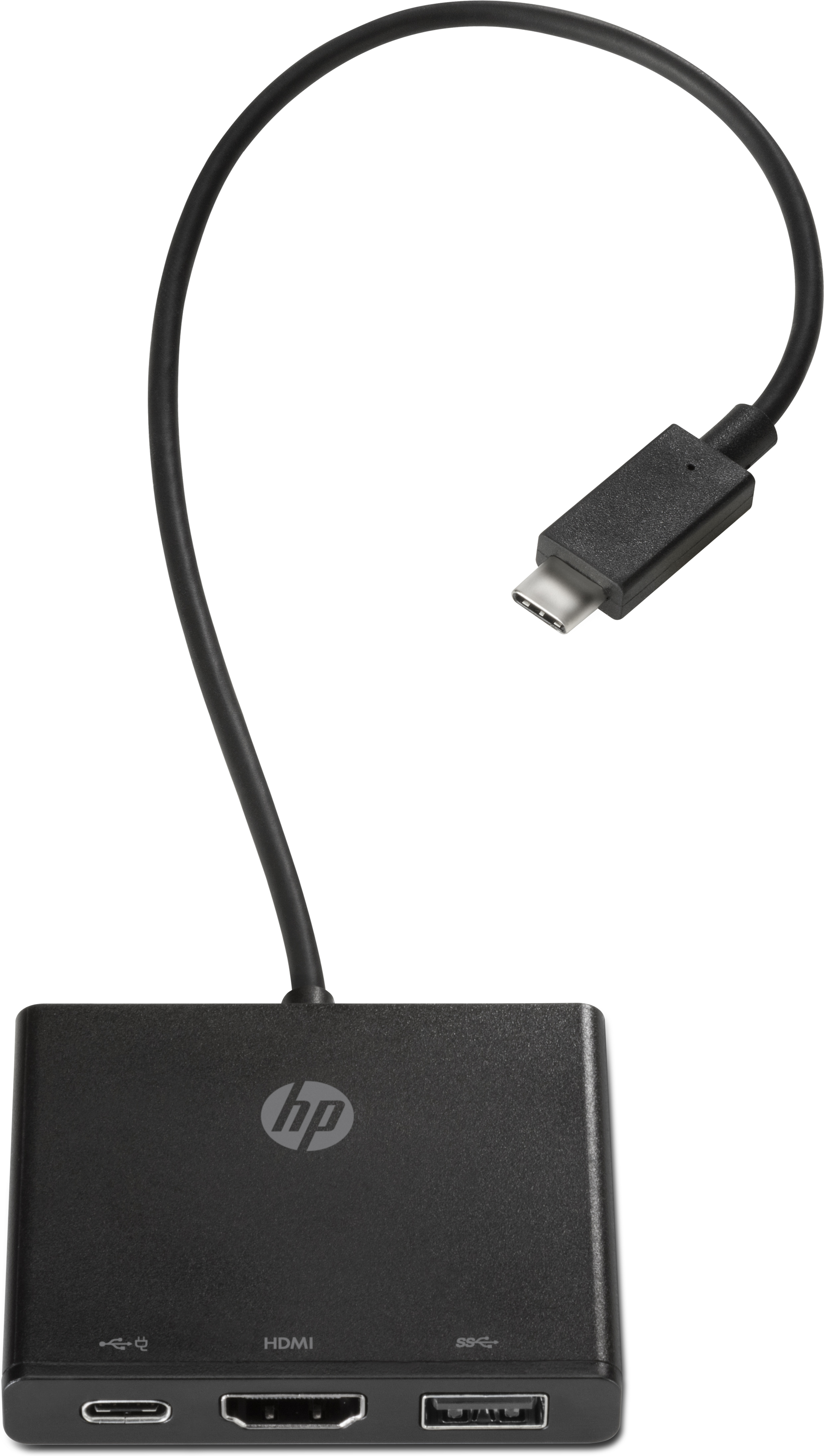 HP USB-C-zu-HDMI/USB 3.0/USB-C Adapter, Schwarz
