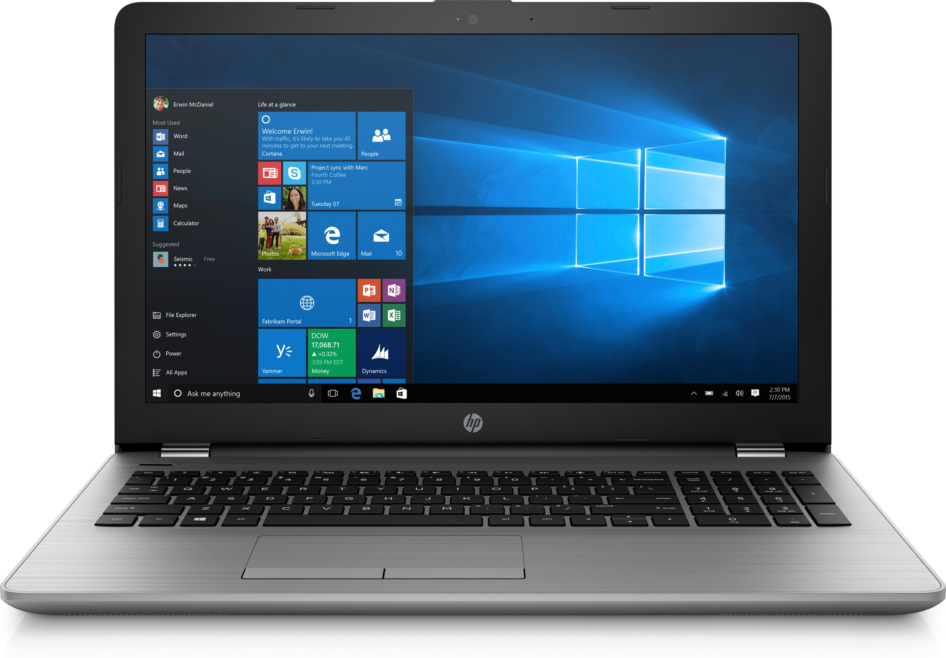 HP 250 G6 - 15,6 Zoll - Intel® Core™ i3 i3-6006U - 8 GB - 512 GB - Intel® HD 520 - Windows 10 Pro (64 Bit)