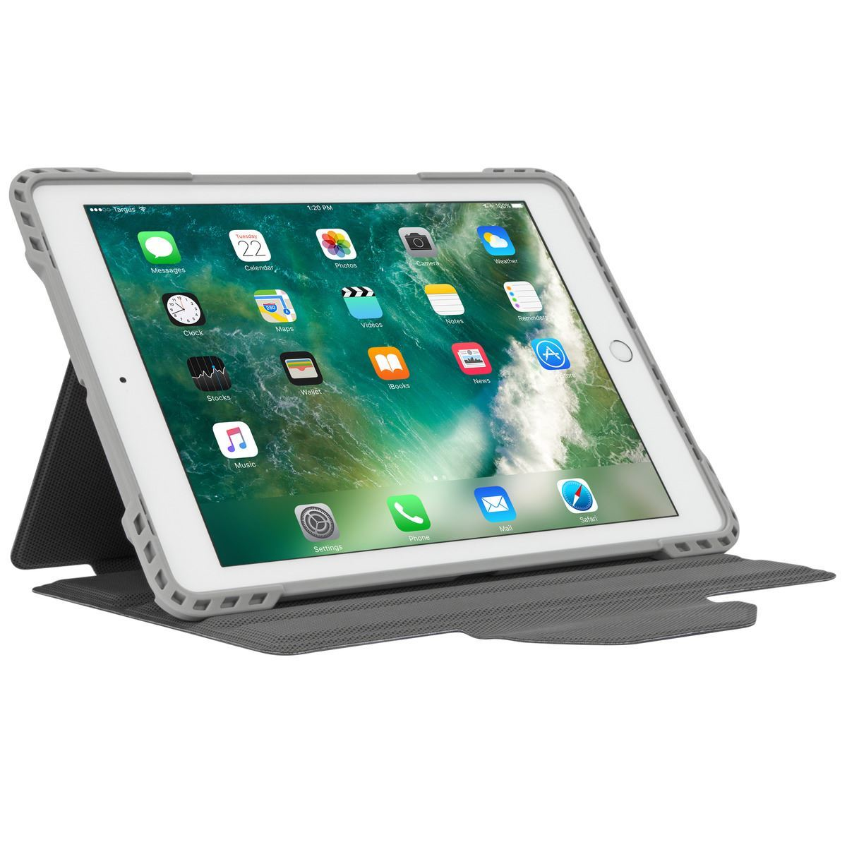 TARGUS Pro-Tek, Bookcover, Apple, iPad Air, iPad Air 2, iPad Pro, iPad (5. Generation), iPad (6. Generation), Silber