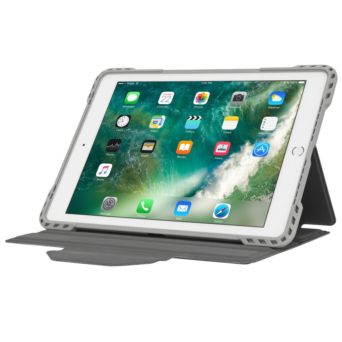 TARGUS Pro-Tek, Bookcover, Apple, iPad Air, iPad Air 2, iPad Pro, iPad (5. Generation), iPad (6. Generation), Silber