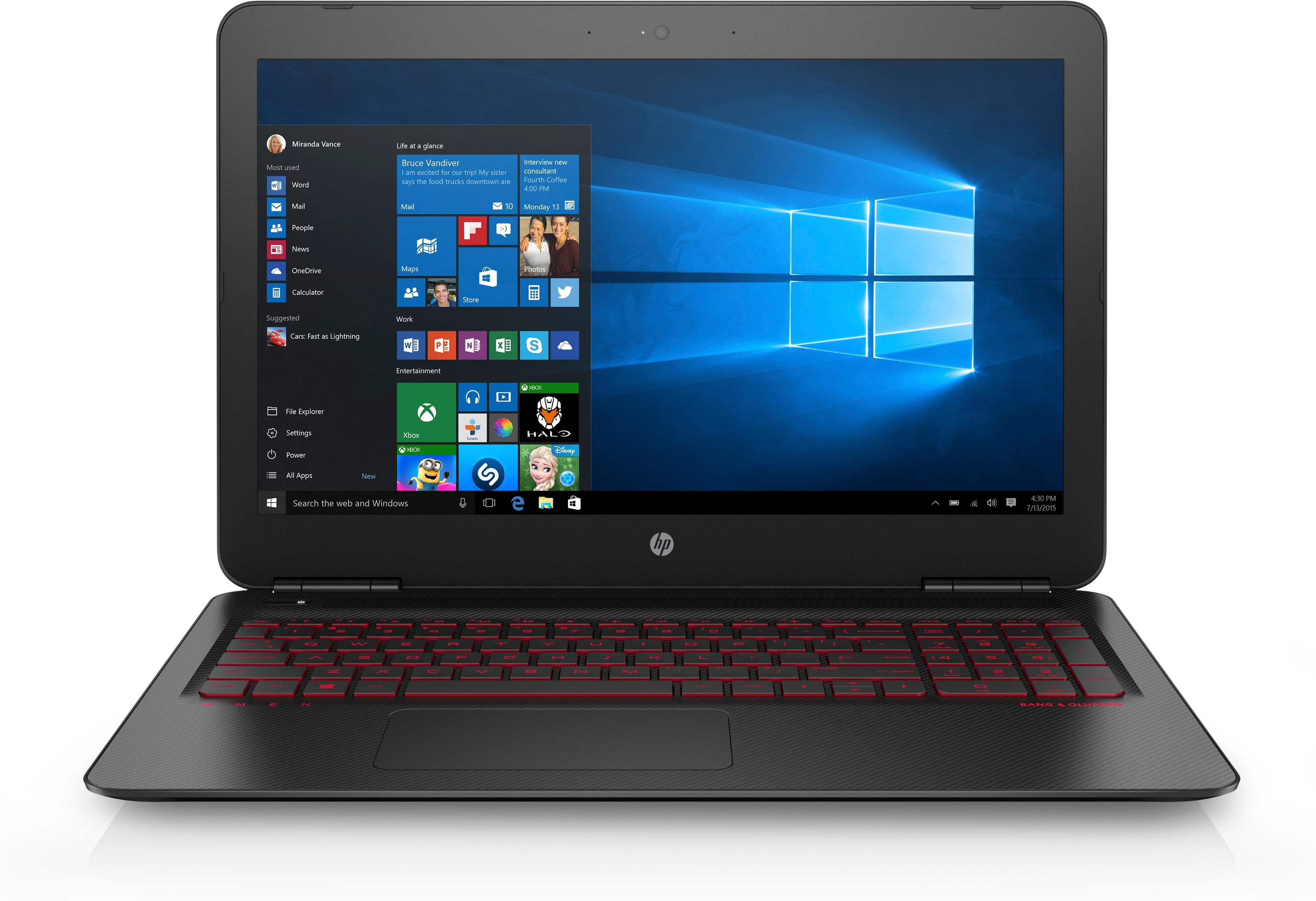 HP OMEN 15-ax211ng - 15,6 Zoll - Intel® Core™ i7 i7-7700HQ - 8 GB - 1 TB - NVIDIA GeForce® GTX 1050 - Windows 10 Home (64 Bit)