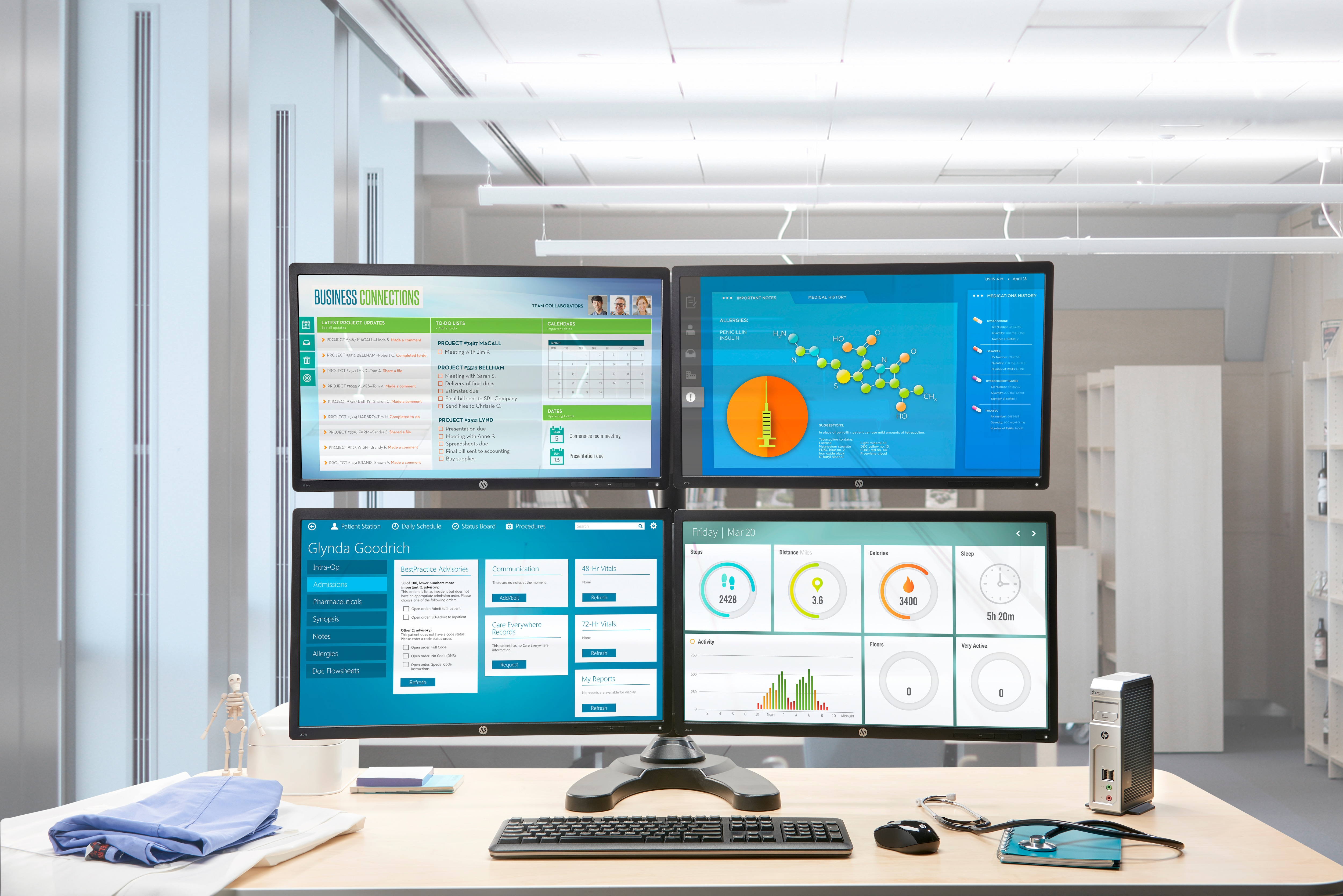 HP - B2B t310 Quad-Display Zero Client TERA2140 - 0,5 GB - 32 MB