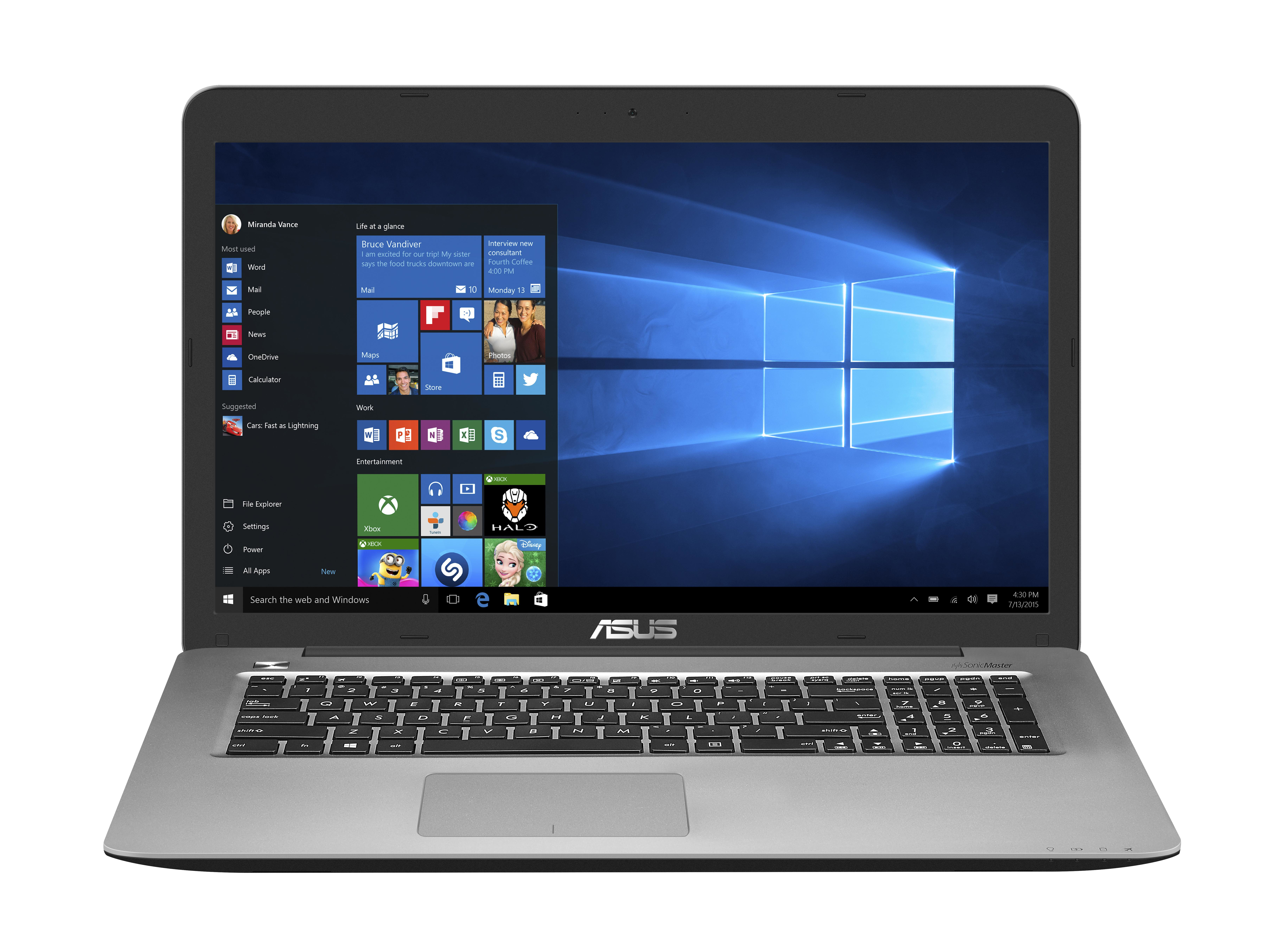 ASUS R753UW-T4078T - 17,3 Zoll - Intel® Core™ i5 i5-7200U - 8 GB - 1 TB - NVIDIA GeForce® GTX 960 - Windows 10 Home (64 Bit)
