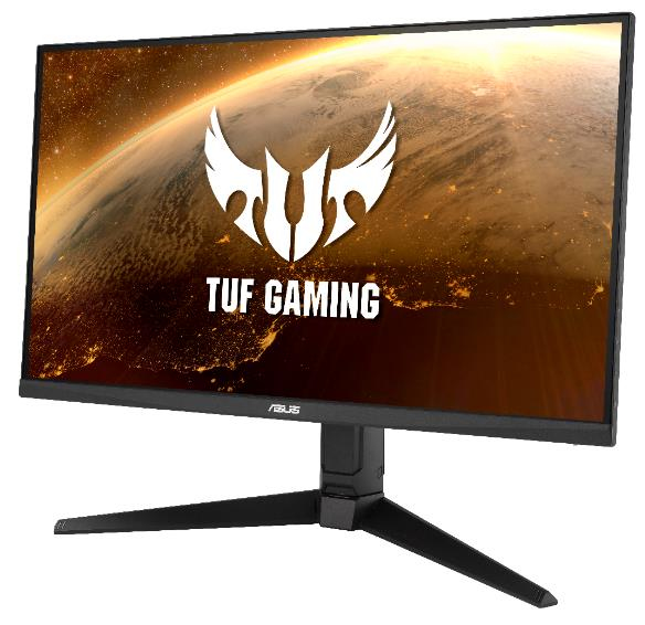 Asus TUF Gaming Monitor mit Logo auf dem Bildschirm.