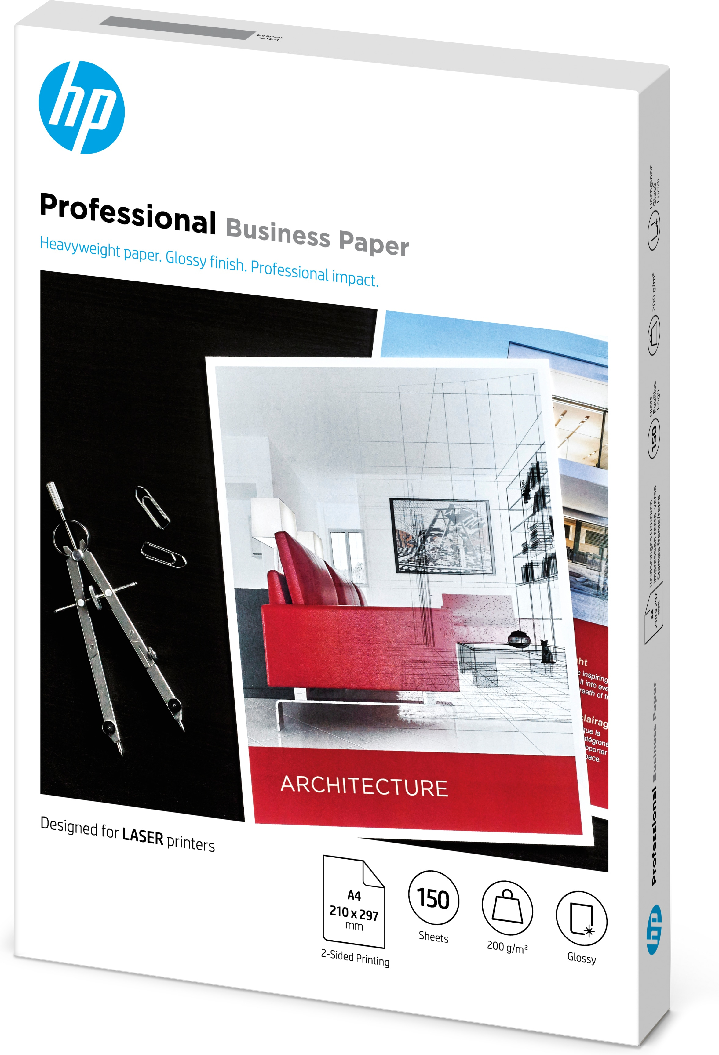 HP 7MV83A Druckerpapier A4 1 Pack mit 150 Blätter
