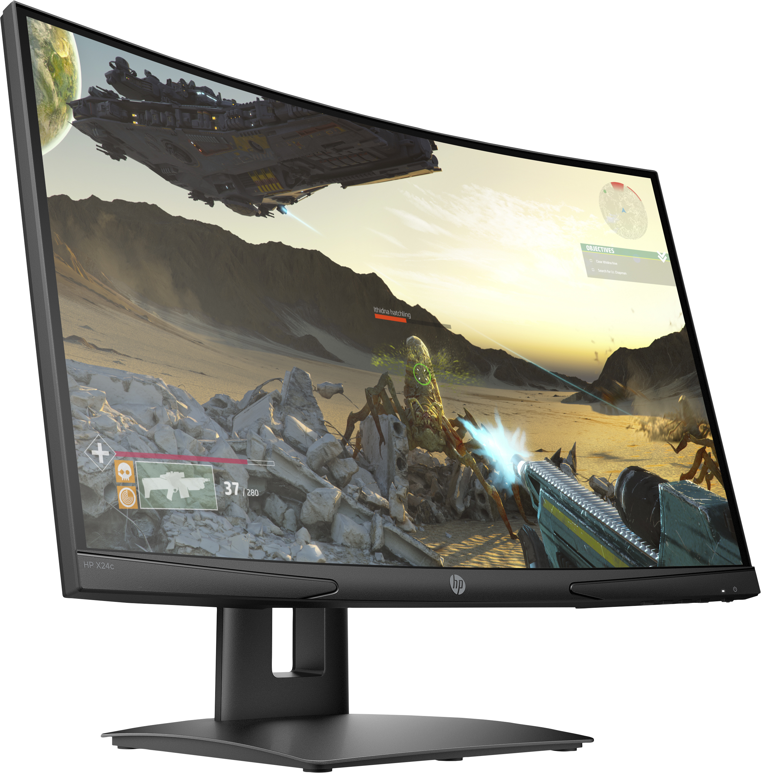 HP X24c 23,6 Zoll  Full-HD  Gaming Monitor  4 ms Reaktionszeit  