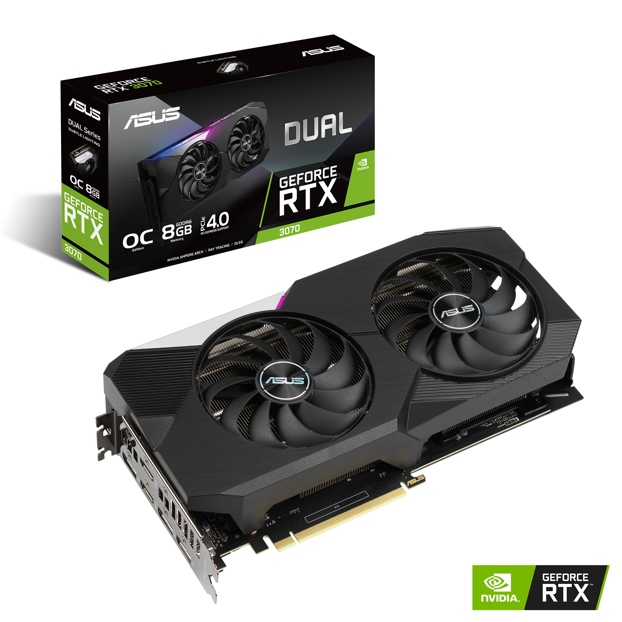 ASUS GeForce RTX™ 3070 Dual OC 8GB (90YV0FQ0-M0NA00) (NVIDIA, Grafikkarte)