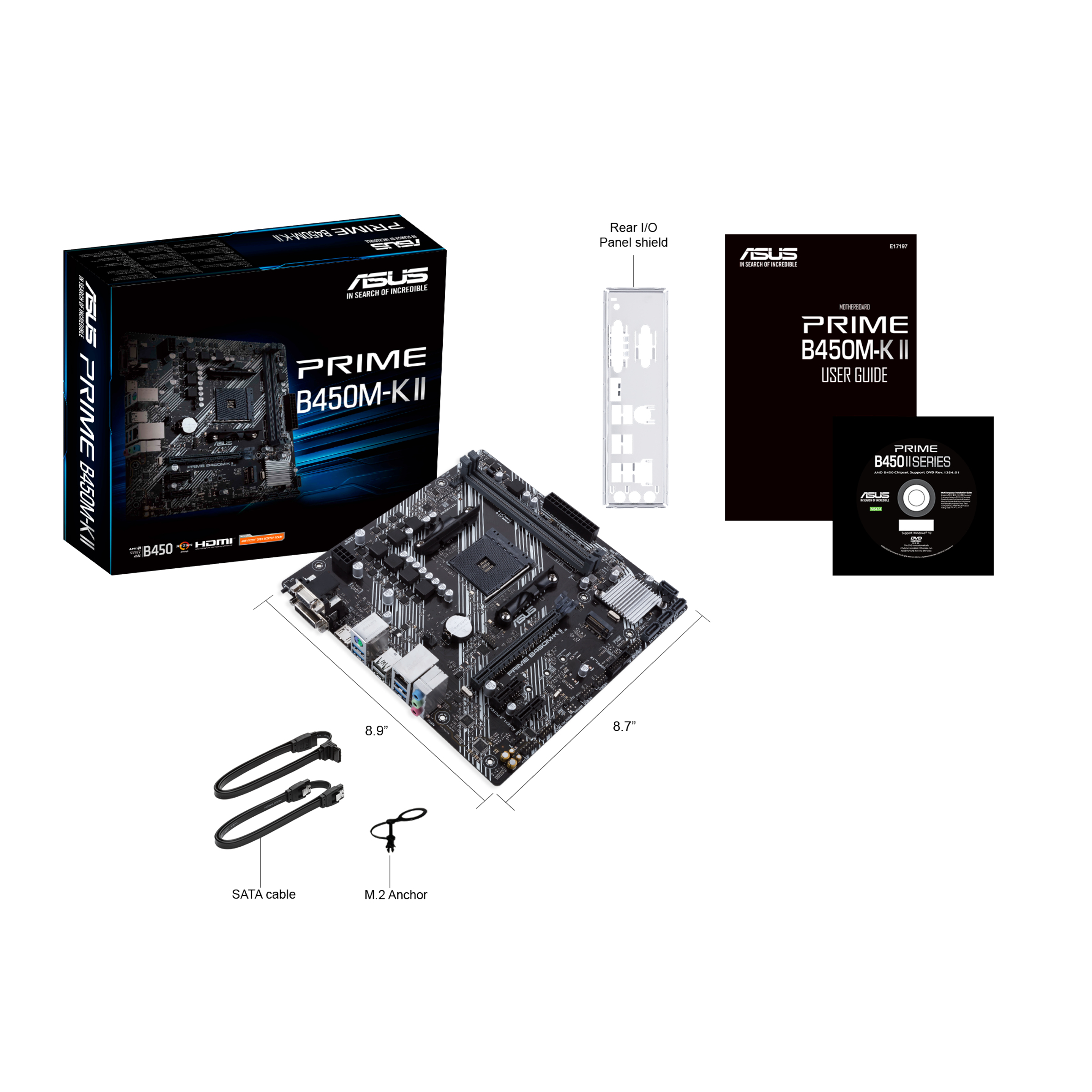 ASUS 90MB1600-M0EAY0 PRIME B450M-K II schwarz