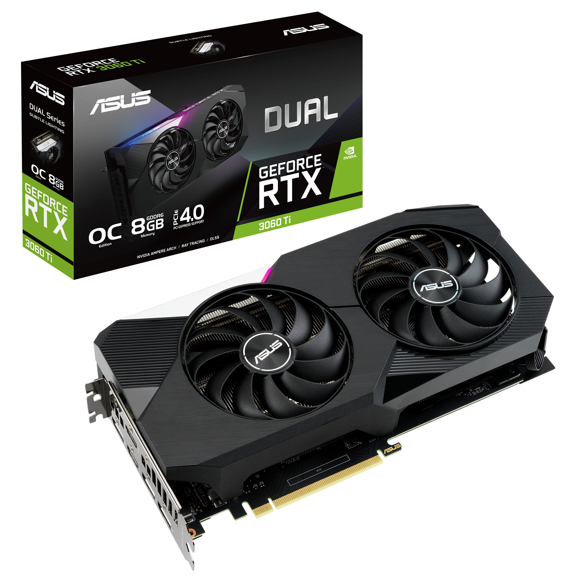 ASUS GeForce RTX™ 3060 Ti Dual OC 8GB (90YV0G12-M0NA00) (NVIDIA, Grafikkarte)