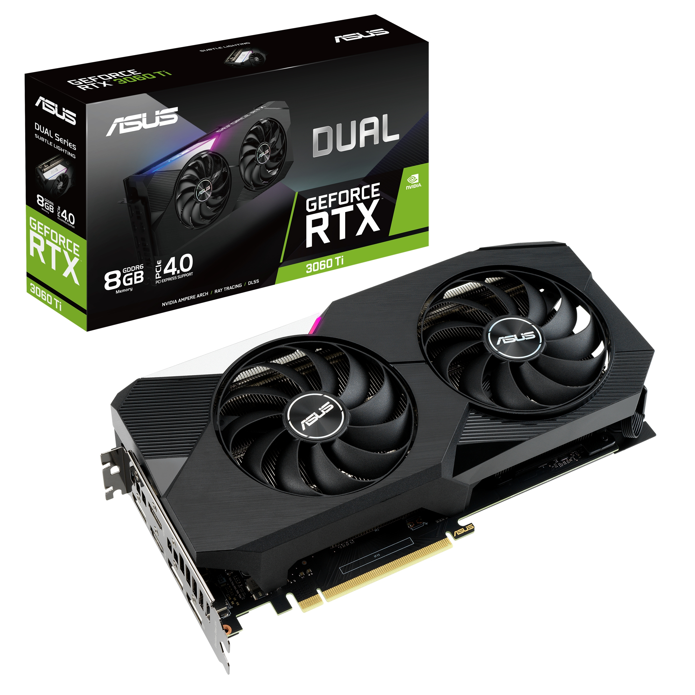 ASUS GeForce RTX™ 3060 Ti Dual 8GB (90YV0G13-M0NA00) (NVIDIA, Grafikkarte)