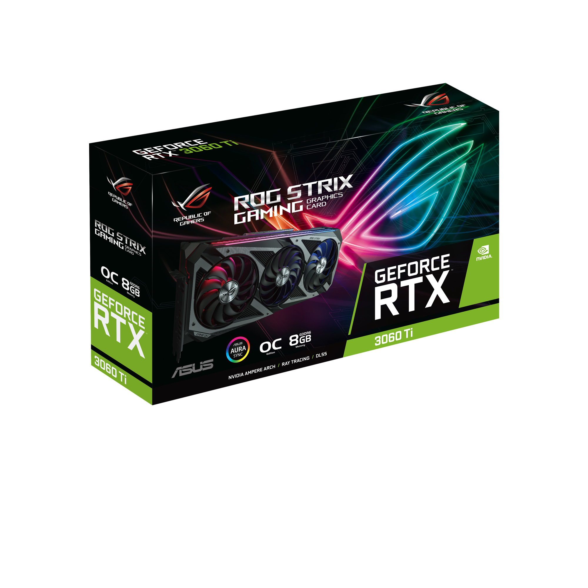 ASUS GeForce RTX™ 3060 Ti ROG Strix Gaming OC 8GB (90YV0G02-M0NA00) (NVIDIA, Gaming-Grafikkarte)