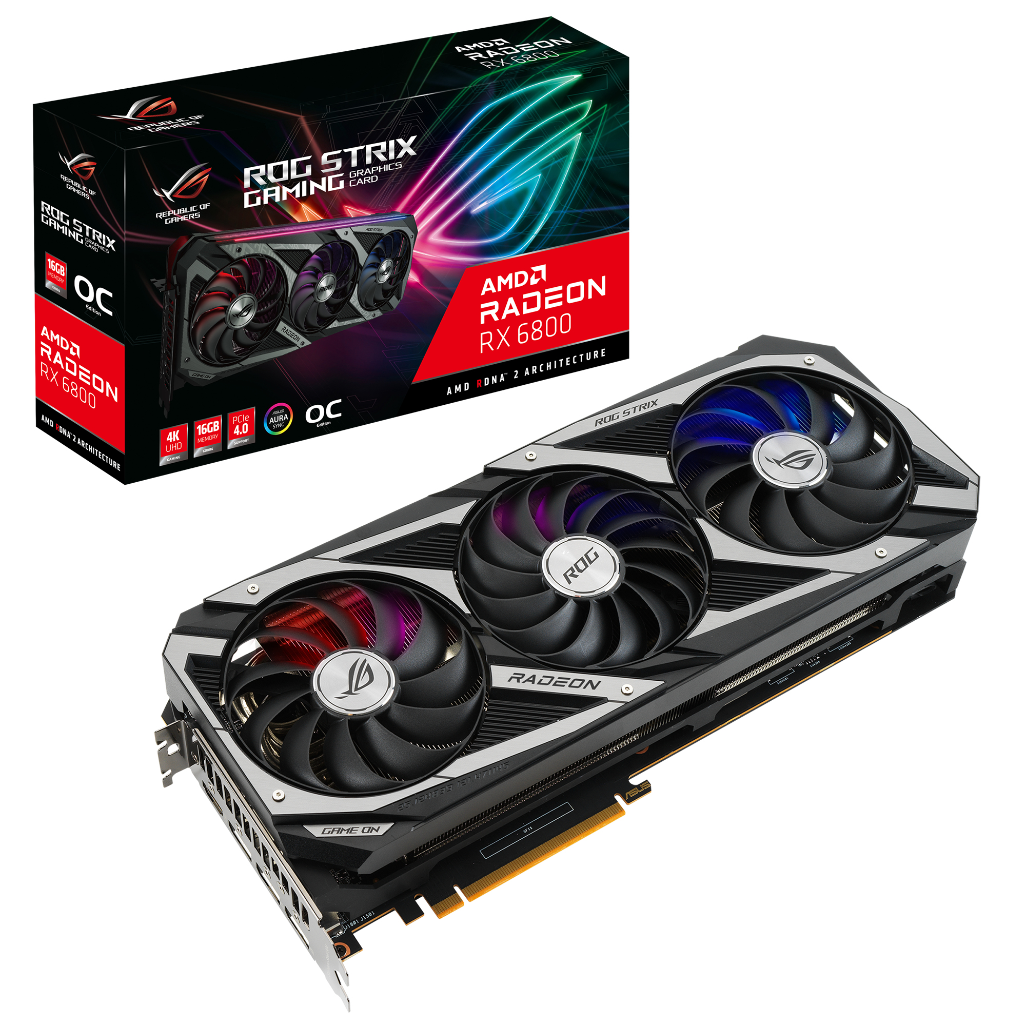 ASUS Radeon ROG STIX RX 6800 16 GB Gaming (90YV0FM0-M0NA00) (AMD, Grafikkarte)
