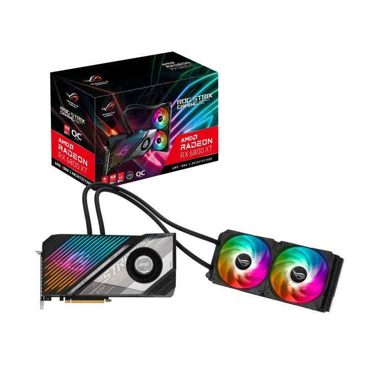 ASUS Radeon ROG STRIX LC RX6800XT 16GB (90YV0FL0-M0NM00) (AMD, Grafikkarte)
