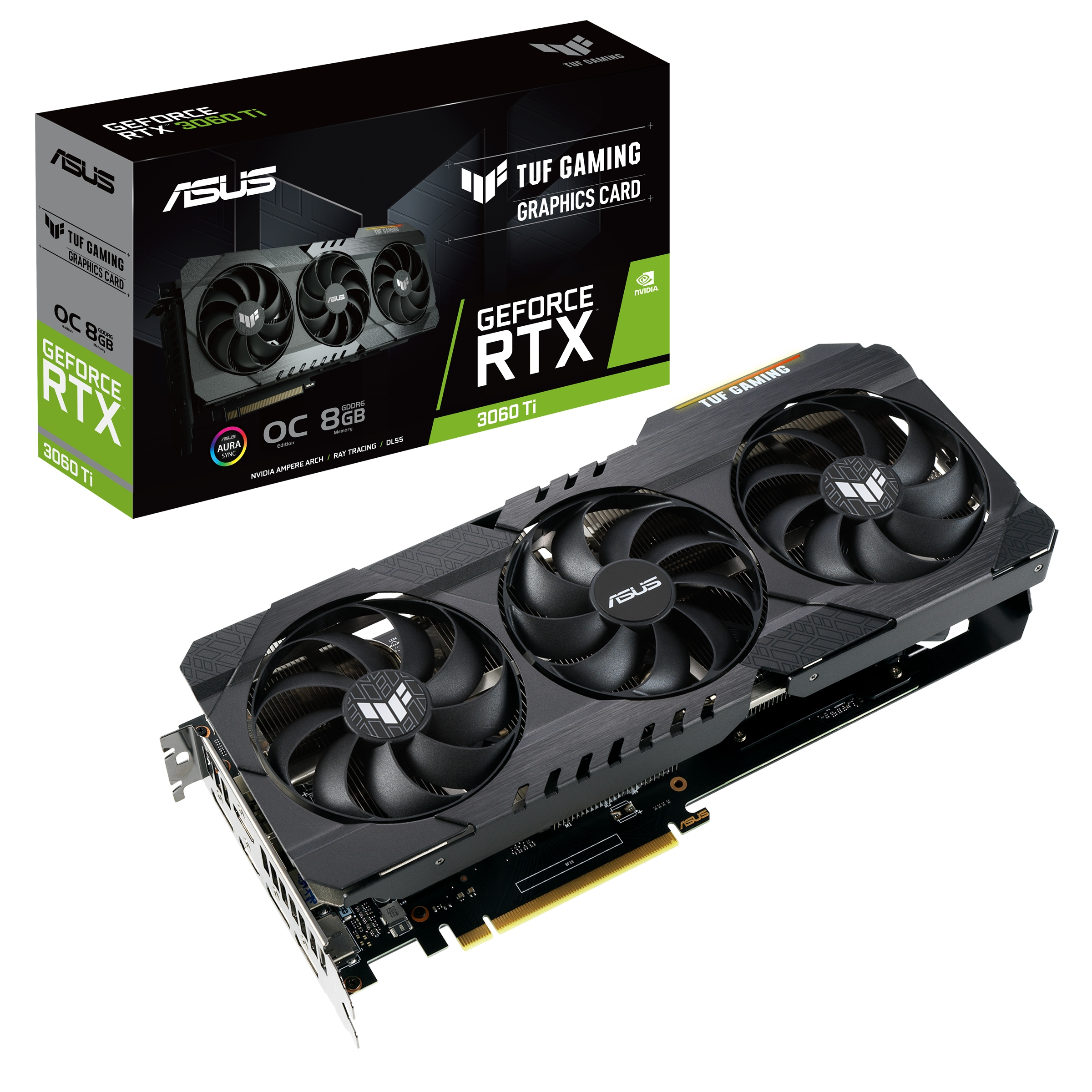 ASUS GeForce 3060 (90YV0G10-M0NA00) Gaming-Grafikkarte) Ti TUF OC RTX™ (NVIDIA, 8GB Gaming