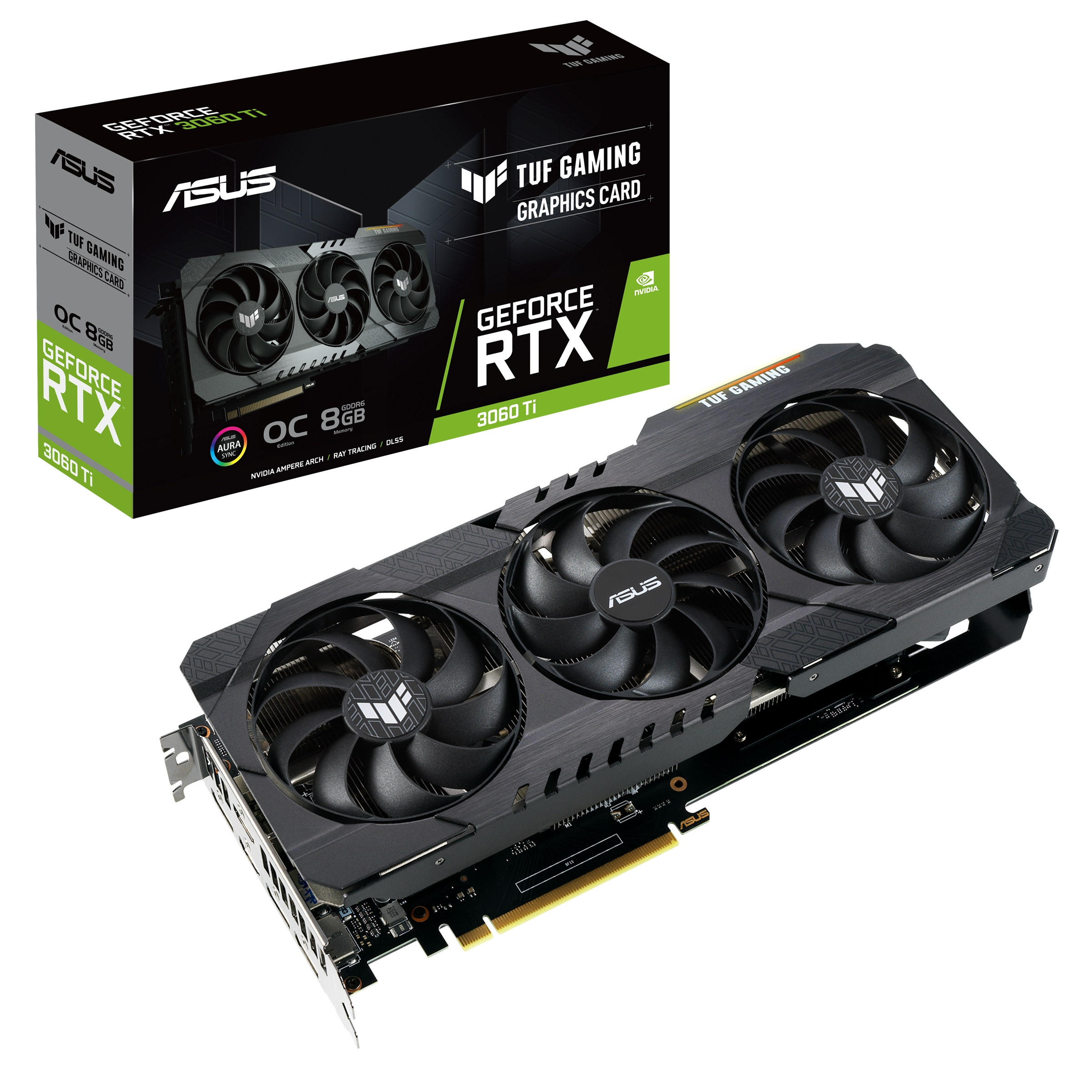 ASUS GeForce RTX™ 3060 Ti TUF Gaming OC 8GB (90YV0G10-M0NA00) (NVIDIA, Gaming-Grafikkarte)