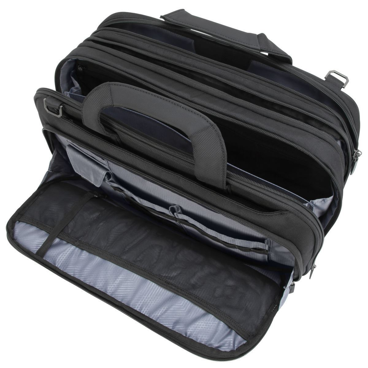 TARGUS Corporate Traveler Notebooktasche Aktentasche für Universal Strapazierfähiges ballistisches Nylonobermaterial nach Militärstandard 1680D – wasser- und verschleißfest, Schwarz