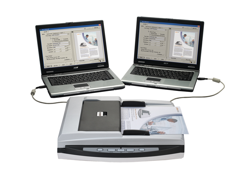PLUSTEK SmartOffice PL1530 Dokumentenscanner , Flachbett: bis zu 600 x 1.200 dpi, ADF: bis zu 600 x 600 dpi, Dual-CIS