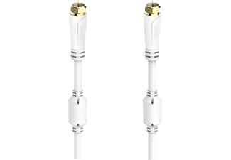 HAMA 00205251 - Câble de connexion SAT (Blanc/Or)
